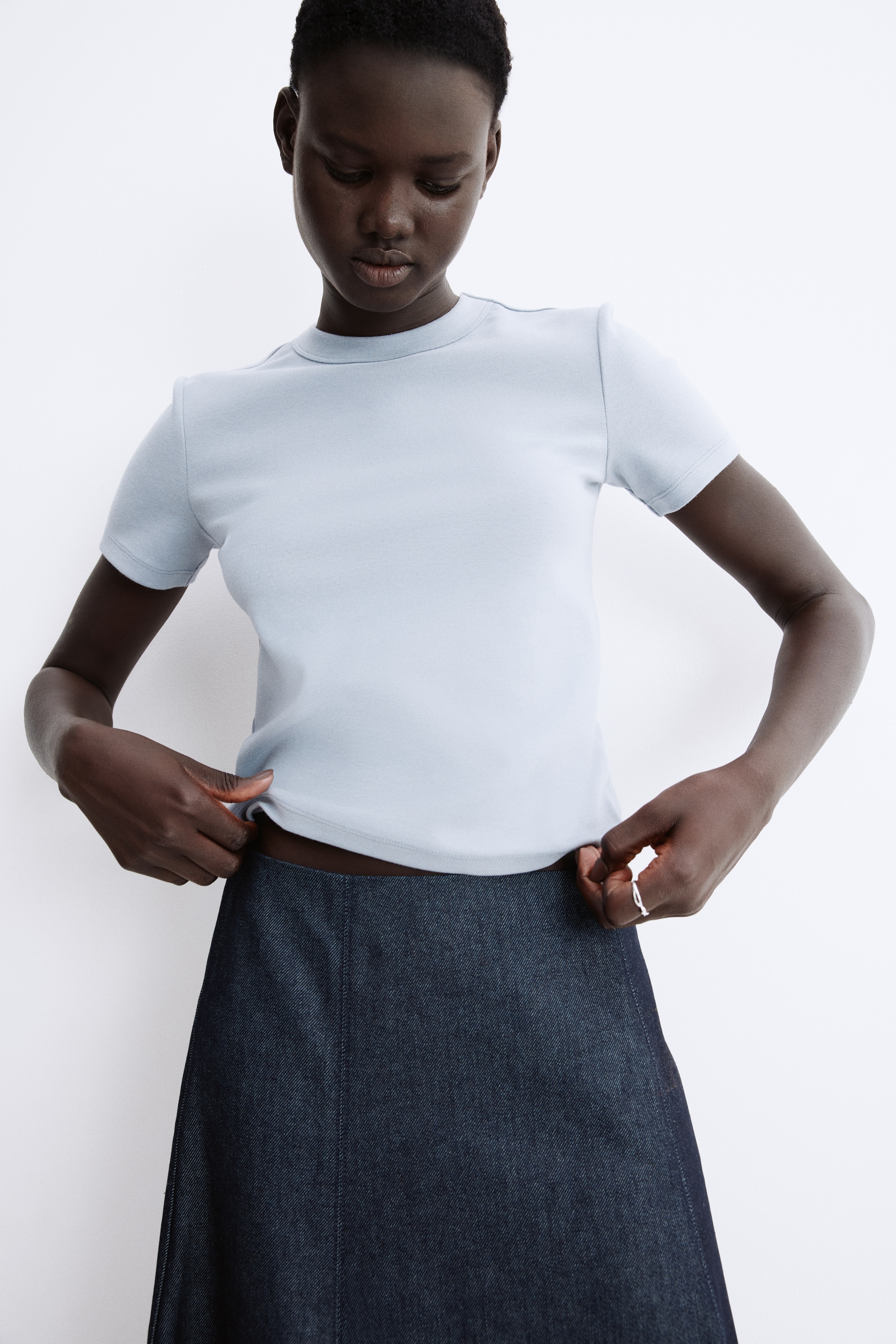 Fitted cotton T-shirt