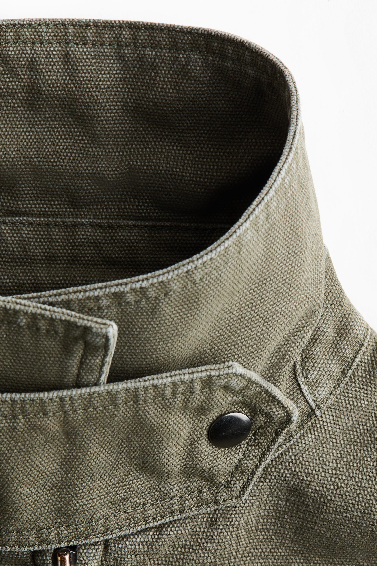 Женская куртка H&M Padded Canvas, цвет: Хаки зелёный — фото 5
