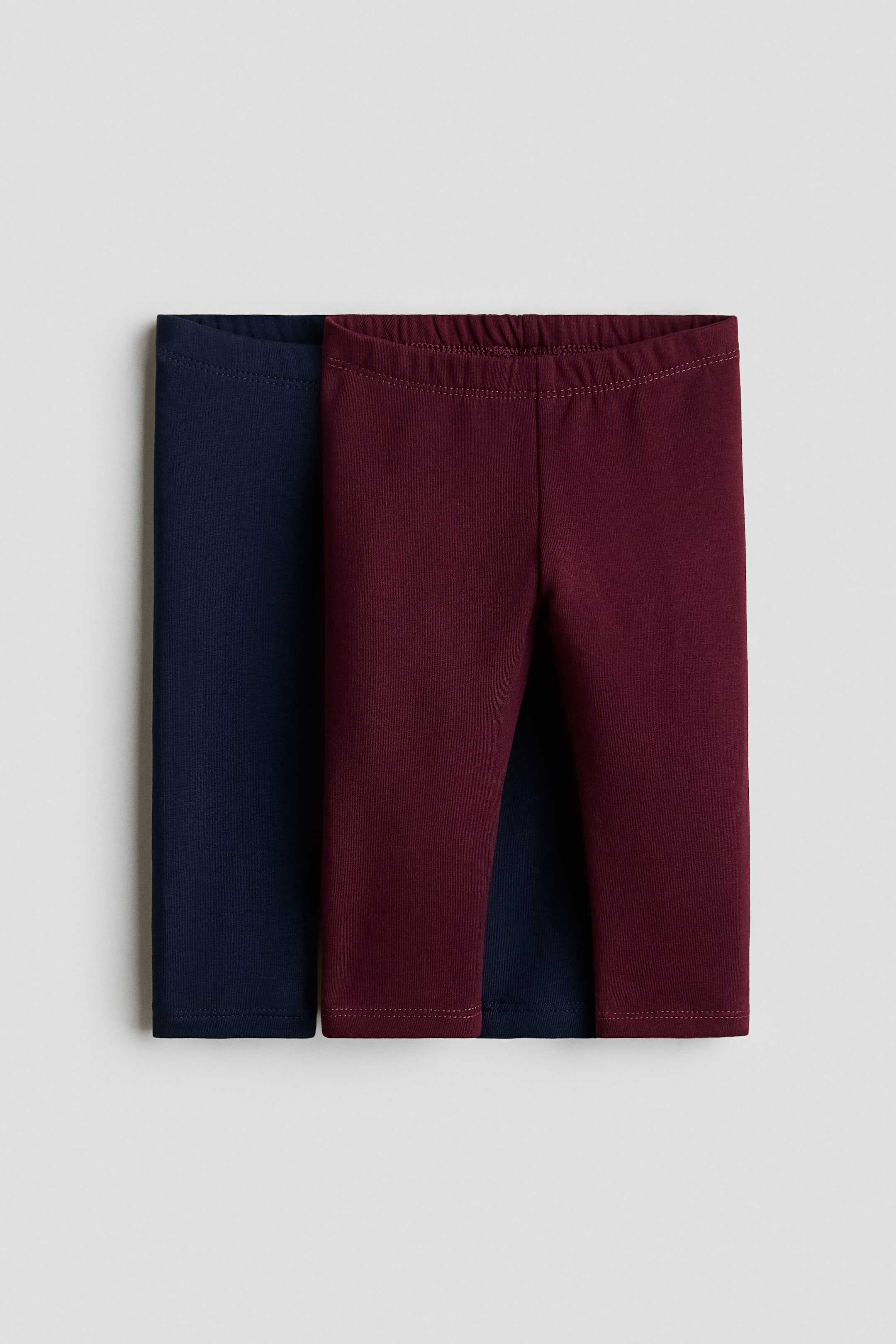 View larger image: 2-pack cotton leggings with brushed inside
- Navy blue/Dark red - Kids | H&M 1