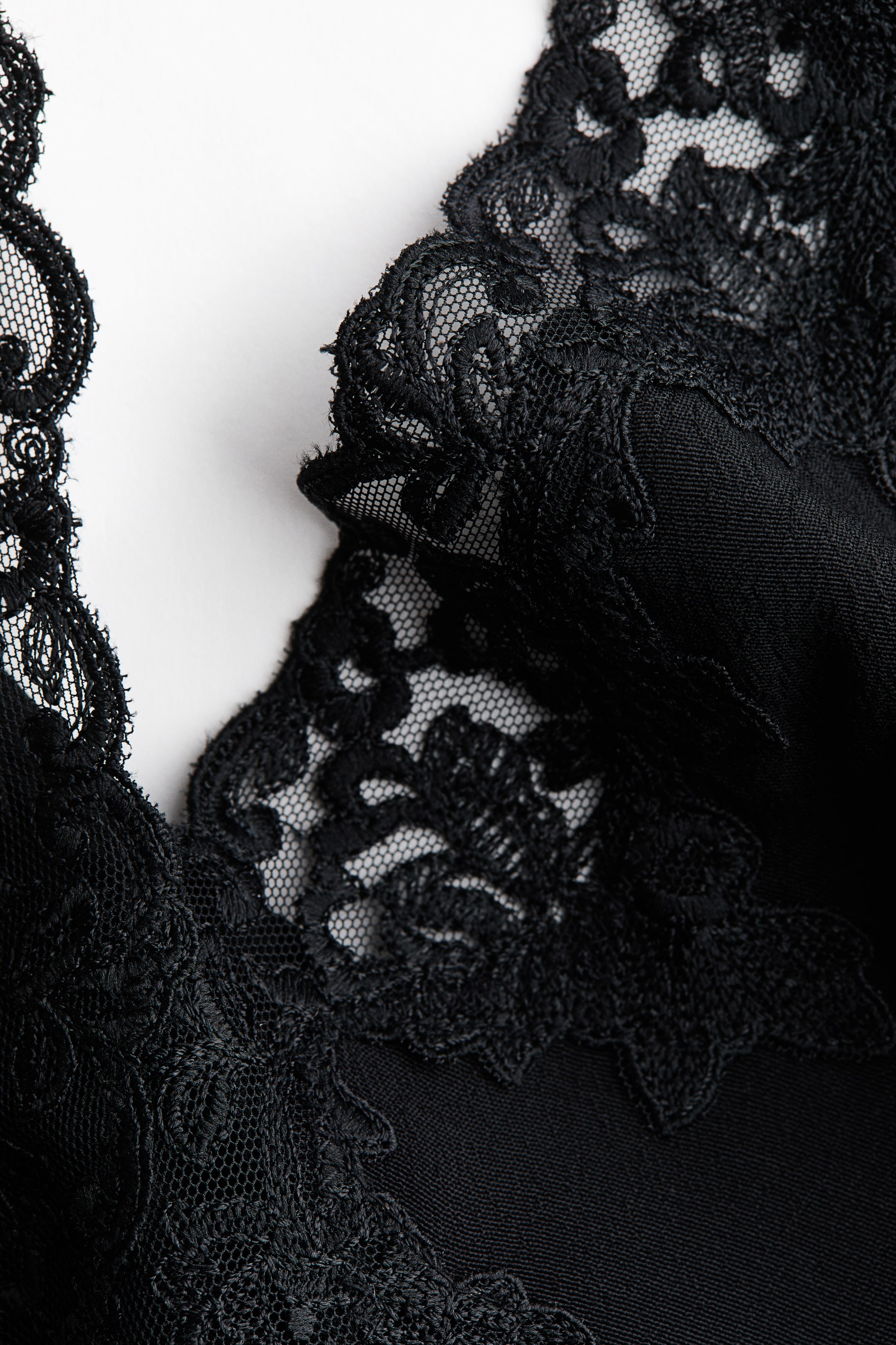 Lace-Trimmed Viscose Nightgown
