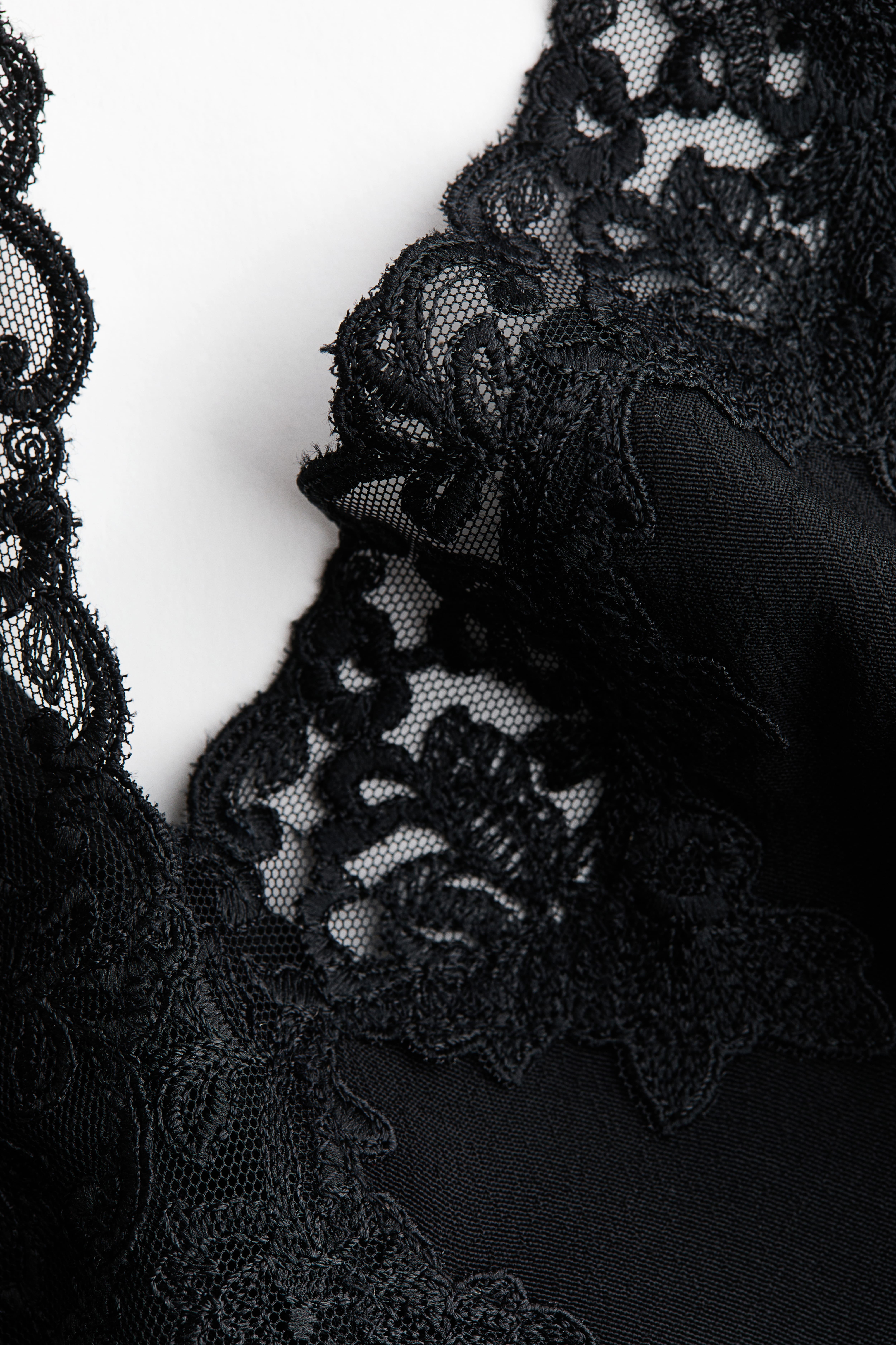 Lace-Trimmed Viscose Nightgown