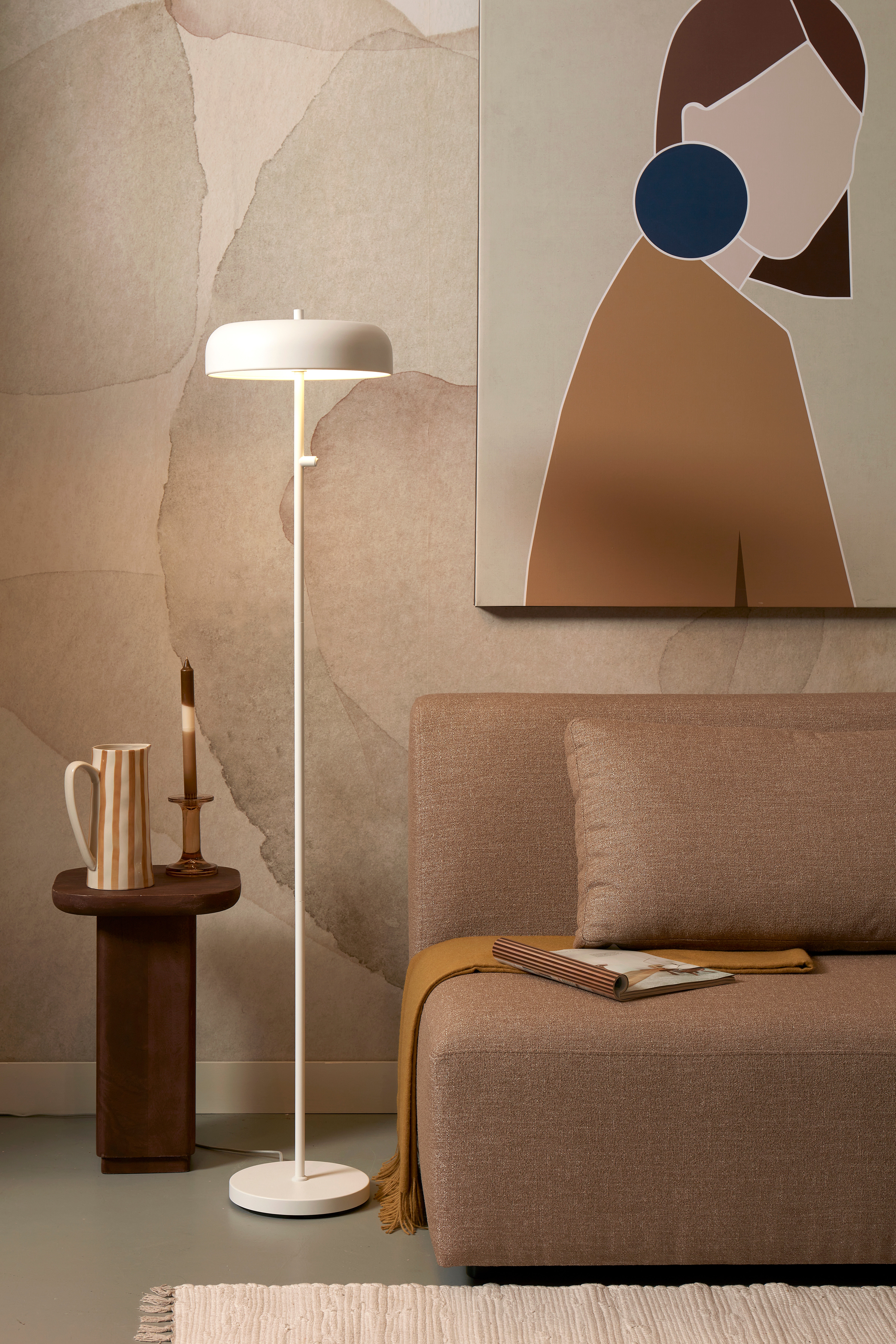 Porto Lampadaire - Blanc/Gris Clair