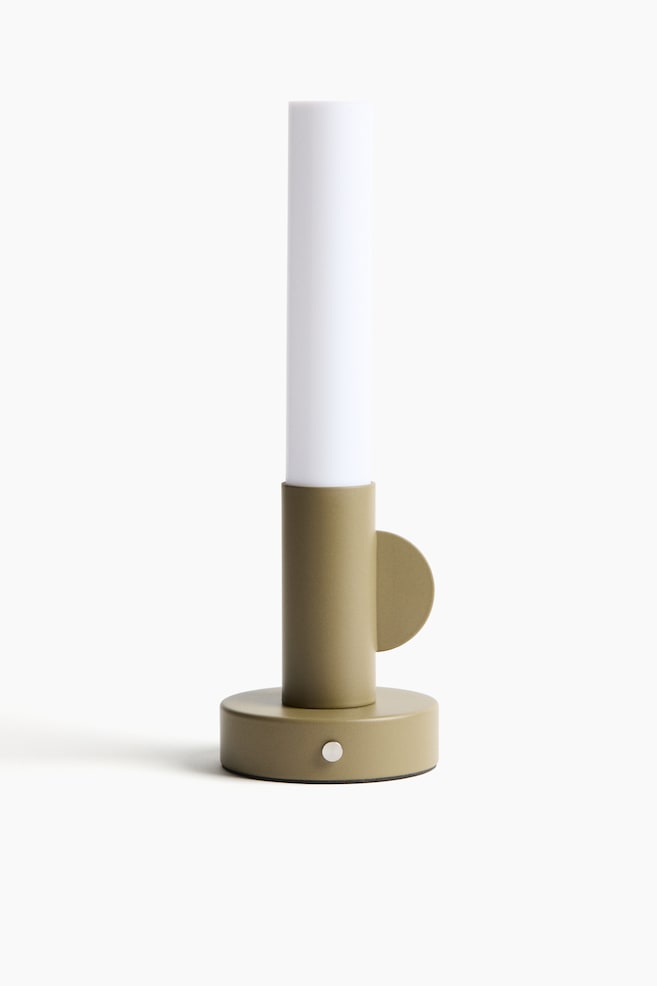 Rechargeable candle-look table lamp - Olive green/Beige/Black - 1
