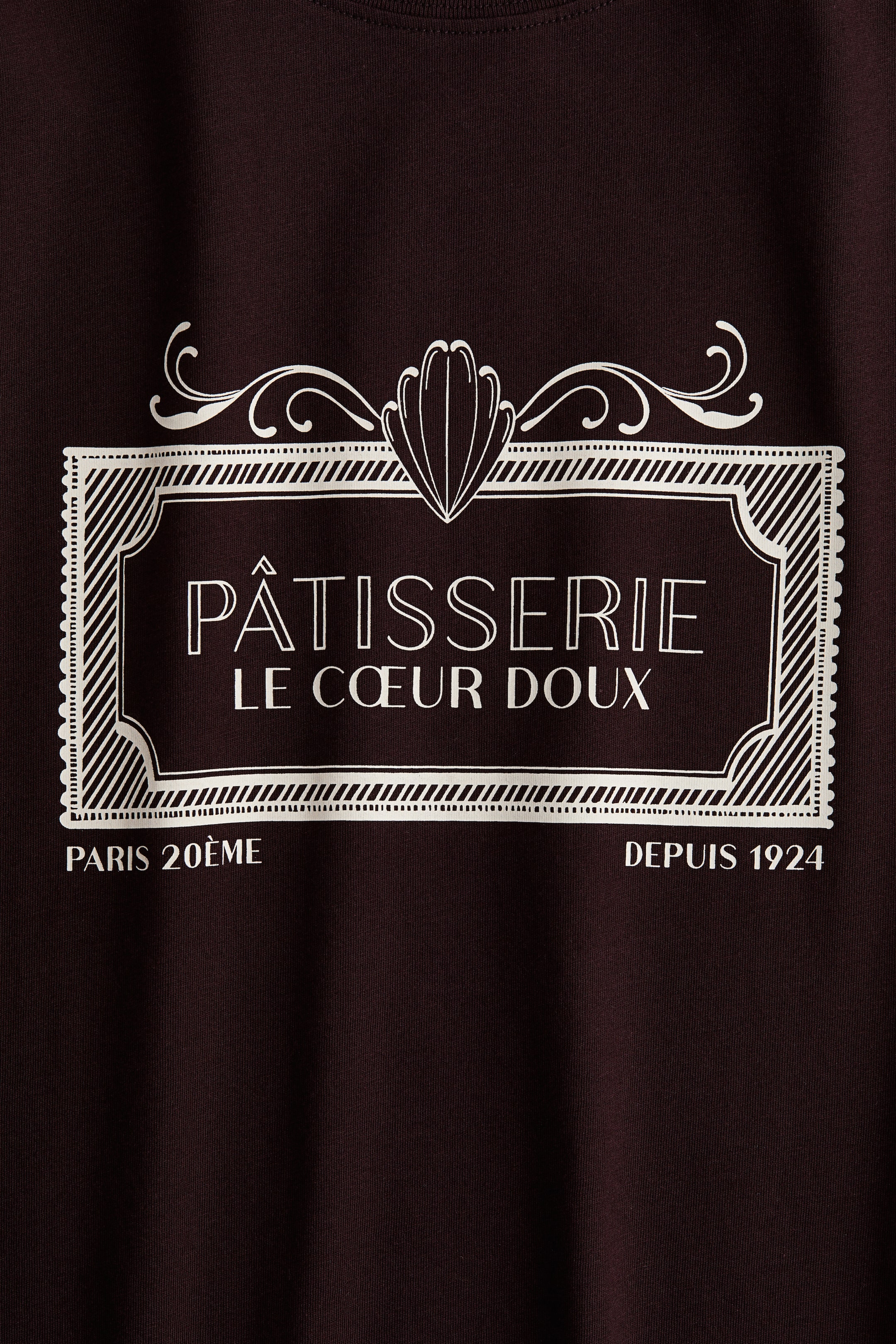 View larger image: T-Shirt with Motif - Burgundy/Pâtisserie - Ladies | H&M US 5