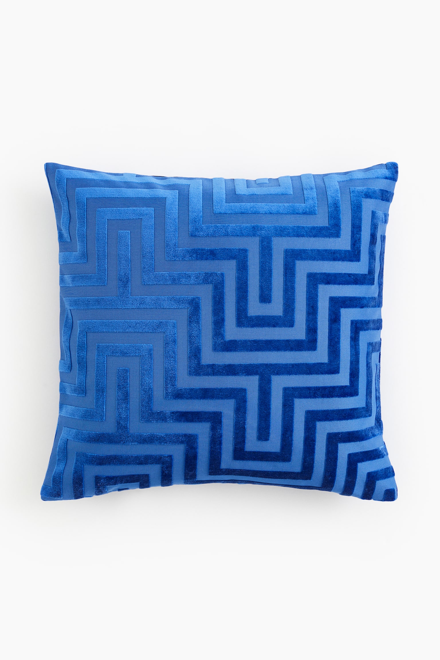 Velvet cushion cover - Bright blue/Light beige/Patterned/Anthracite grey/Patterned/Orange - 1