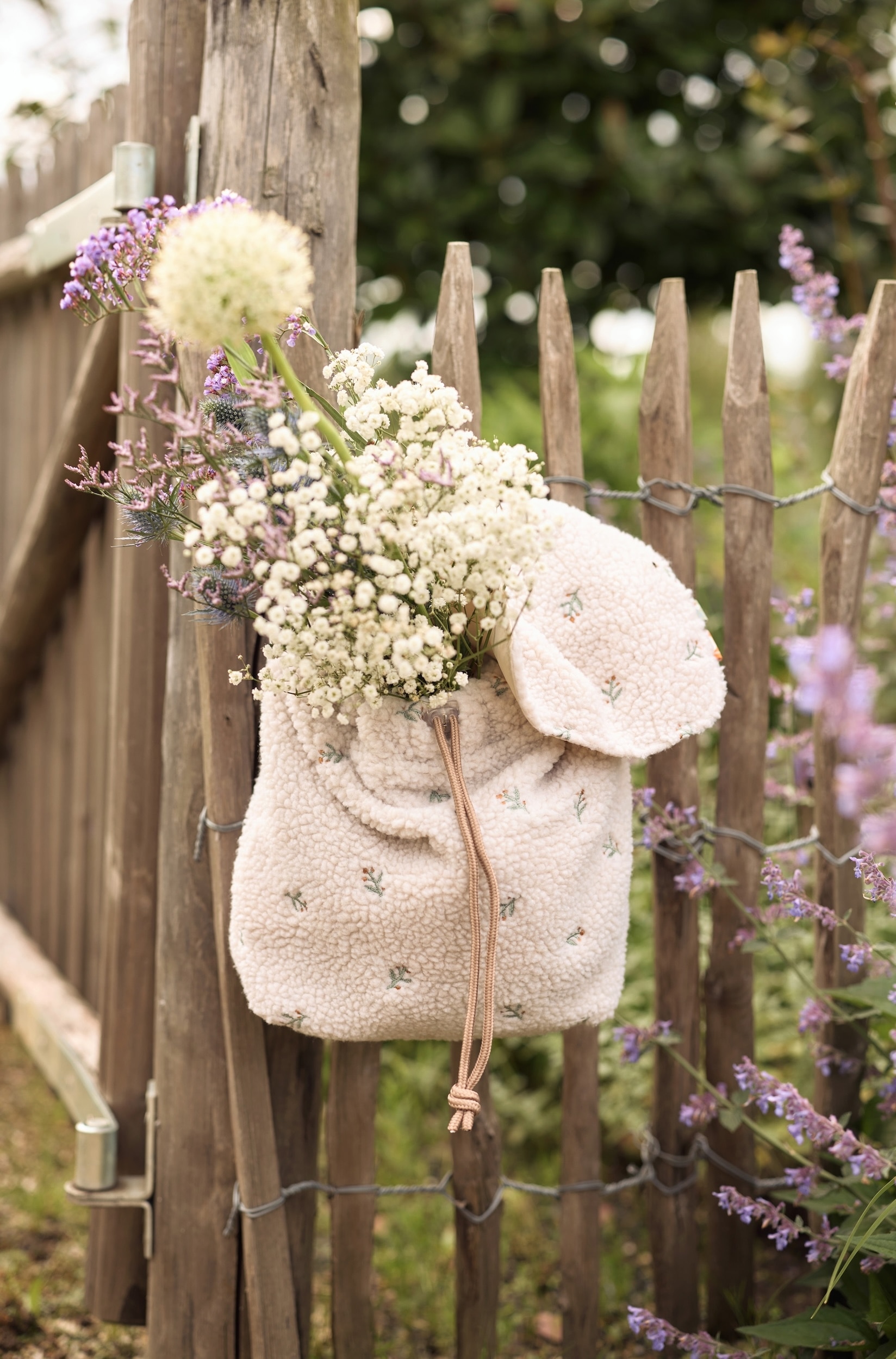 Kinderrucksack - Teddy - Teddy Lovely/Colourblock/naturel/Check Boucle