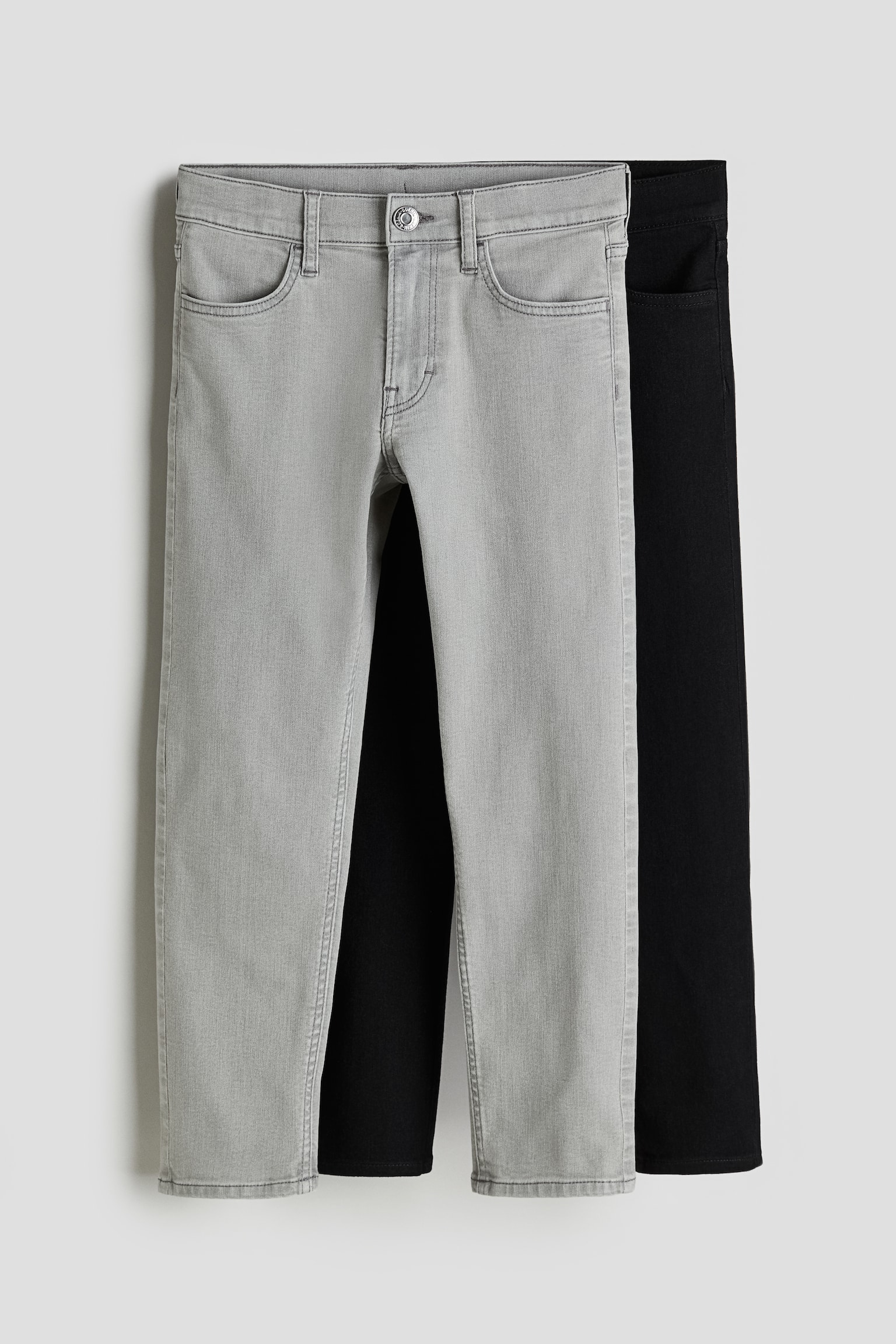 2-pack Slim Fit Jeans - Light grey/Black/Denim blue/Black - 1