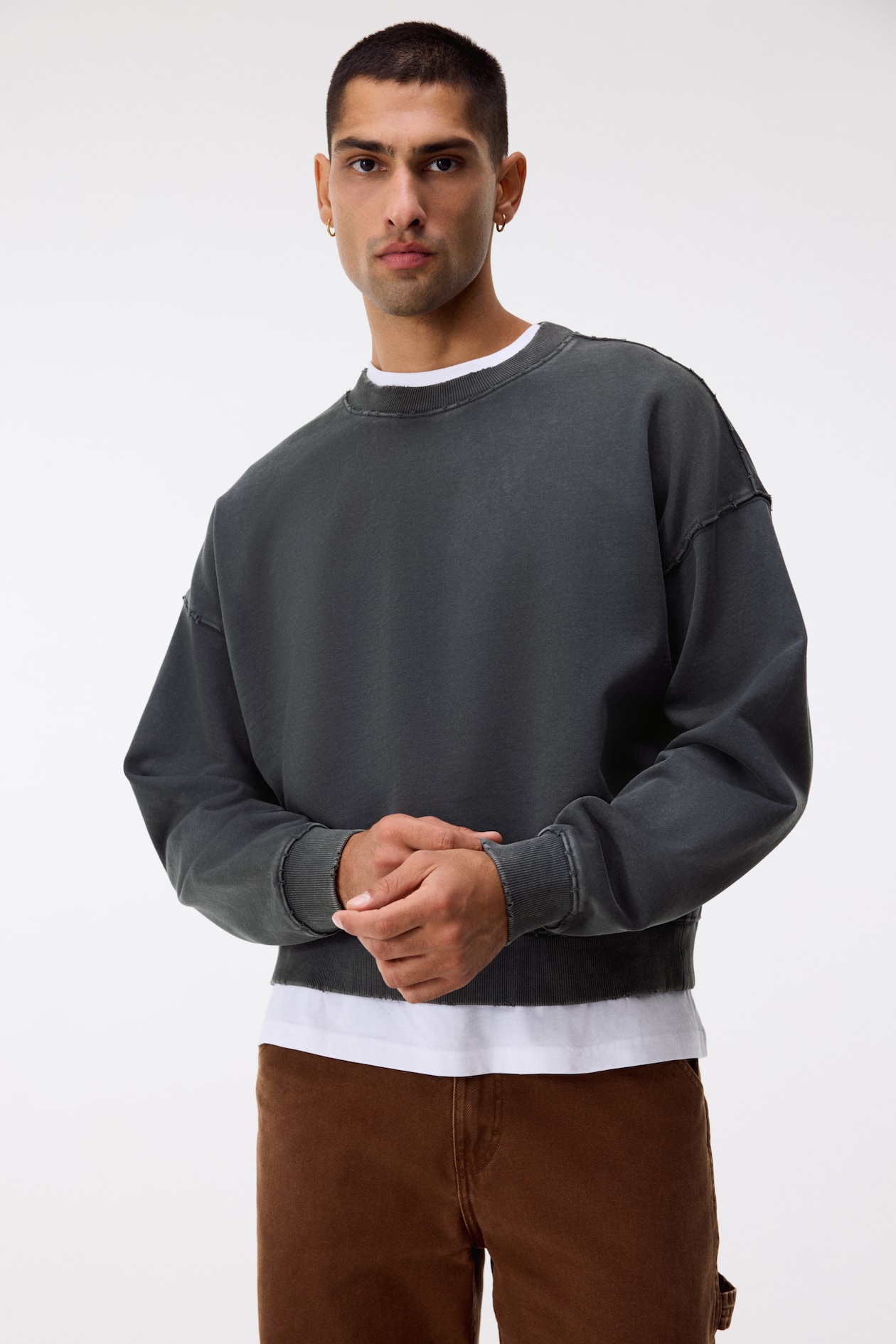 Oversized Worn Looking Sweatshirts Oversized Distressed Style Worn