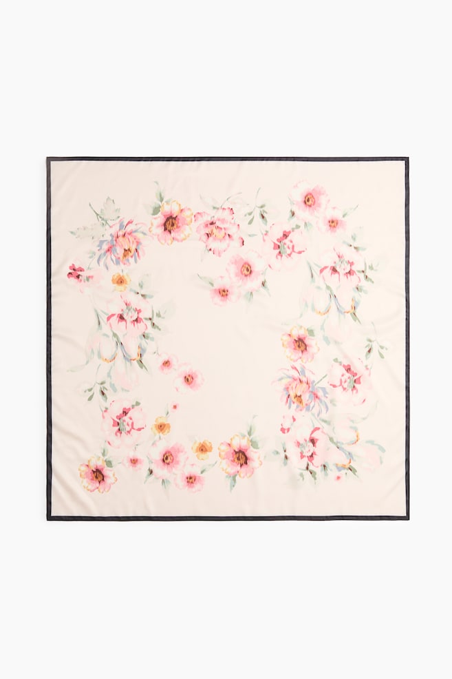 Patterned Scarf - Powder pink/flowers/Burgundy/polka dot/Red/Paris/Bright blue/knots - 1