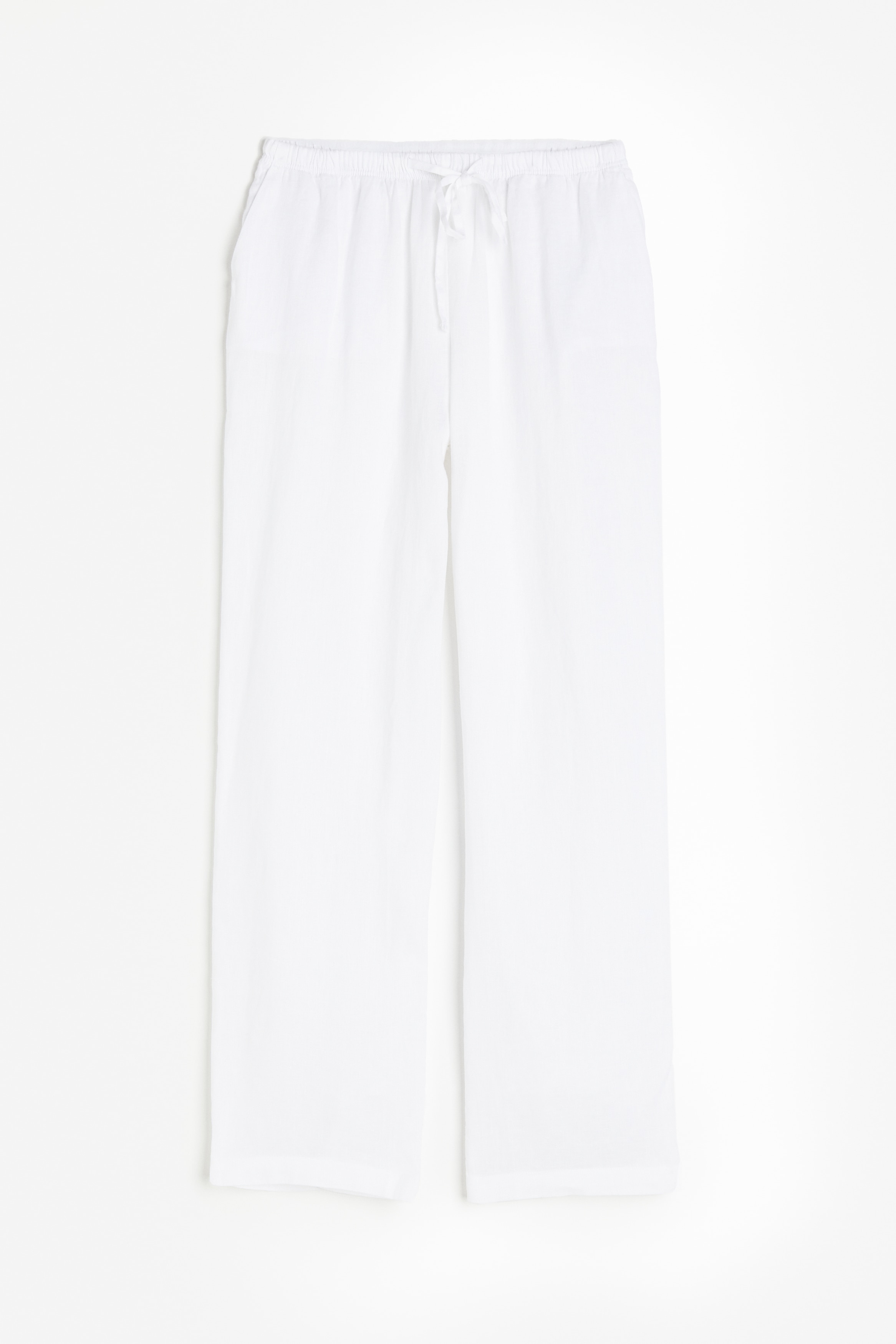 Dames - Wit Linnen broek - Size: S  - H&M