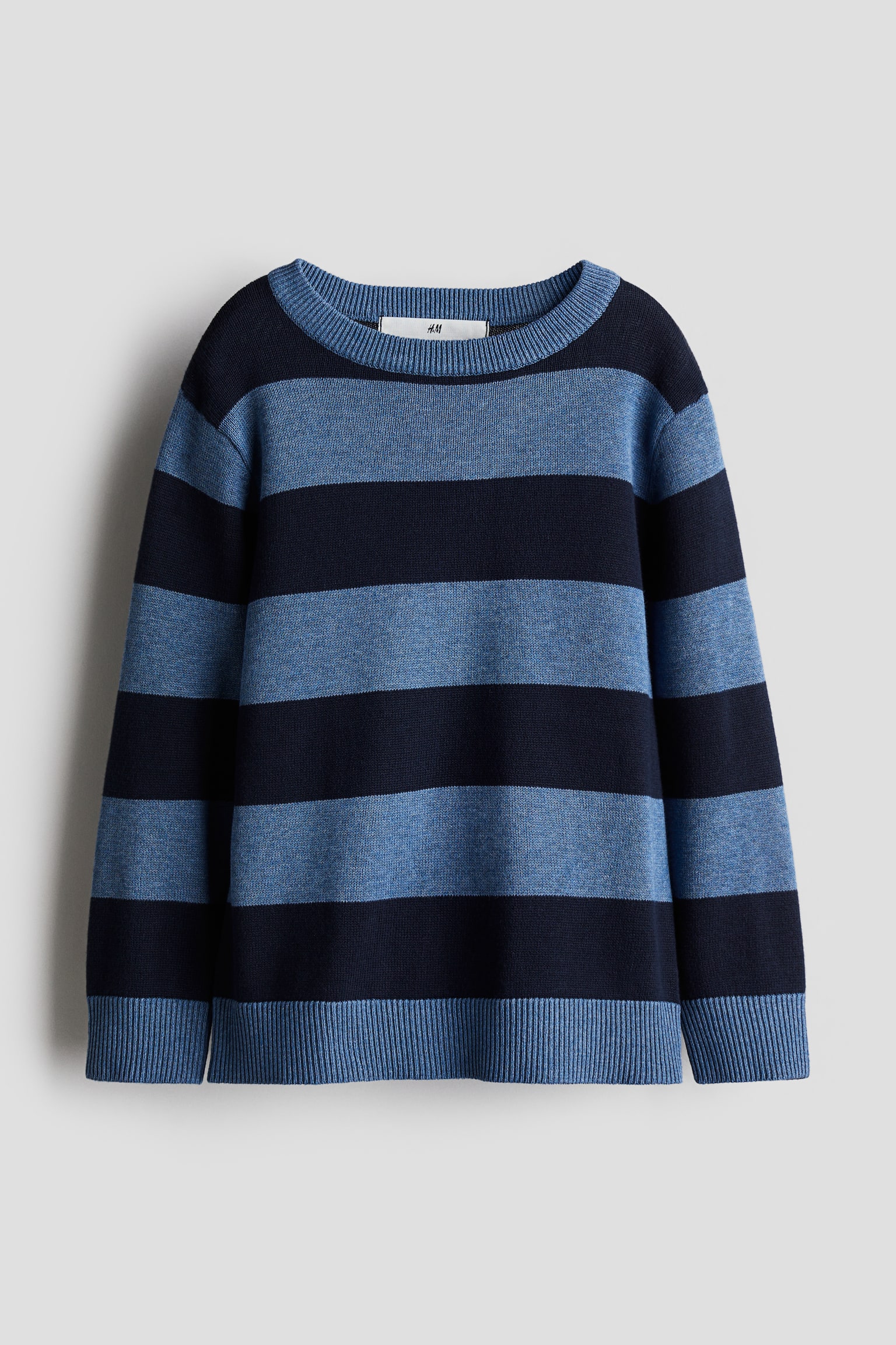 Cotton jumper - Navy blue/Striped/Grey marl/Dark grey/Striped/Navy blue/White striped/Dark green/Dark blue/Red/Green/Striped/Cream/Spotted/Khaki green - 1