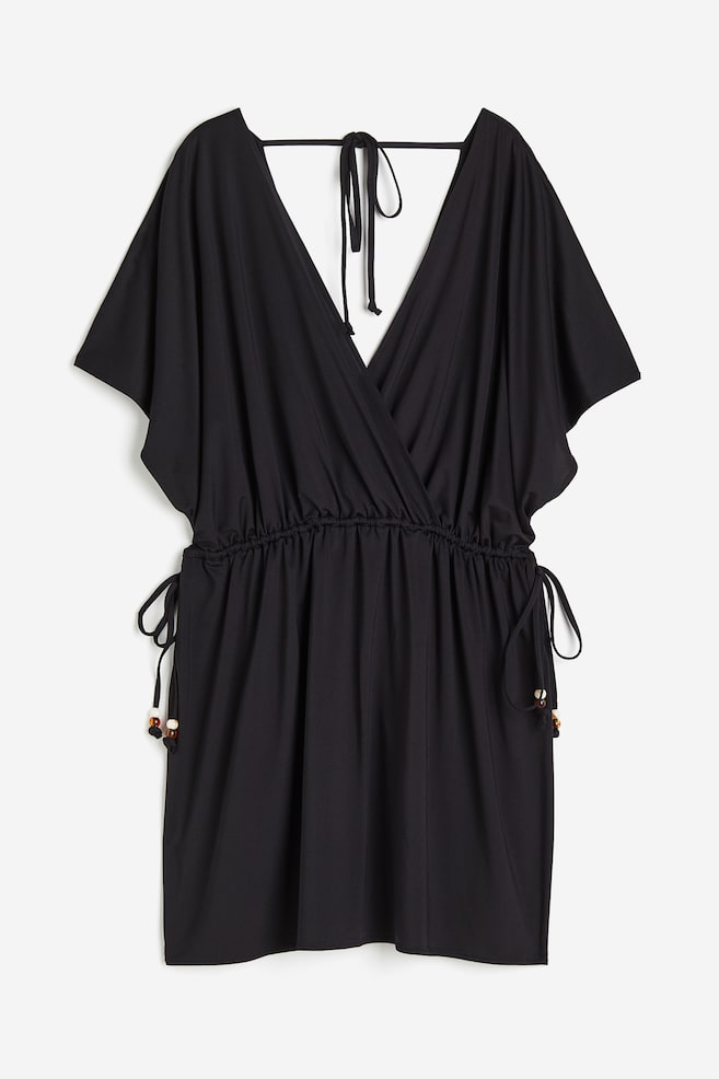 V-neck beach dress - Black - 2
