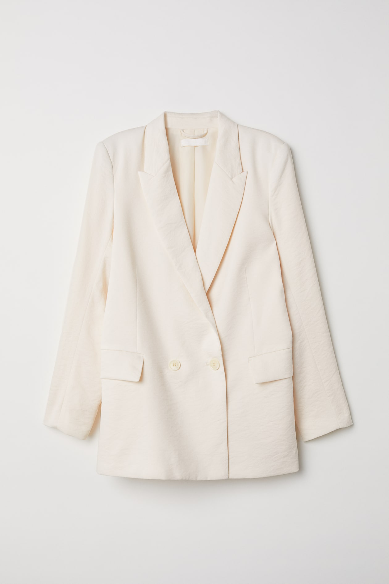 Double-breasted jacket - Long sleeve - Cream - Ladies | H&M GB