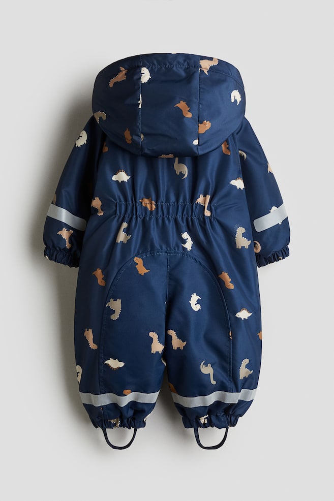Waterafstotende overall - Donkerblauw/dinosaurussen/Beige/luipaarddessin/Roomwit/bloemen/Beige/honden - 4