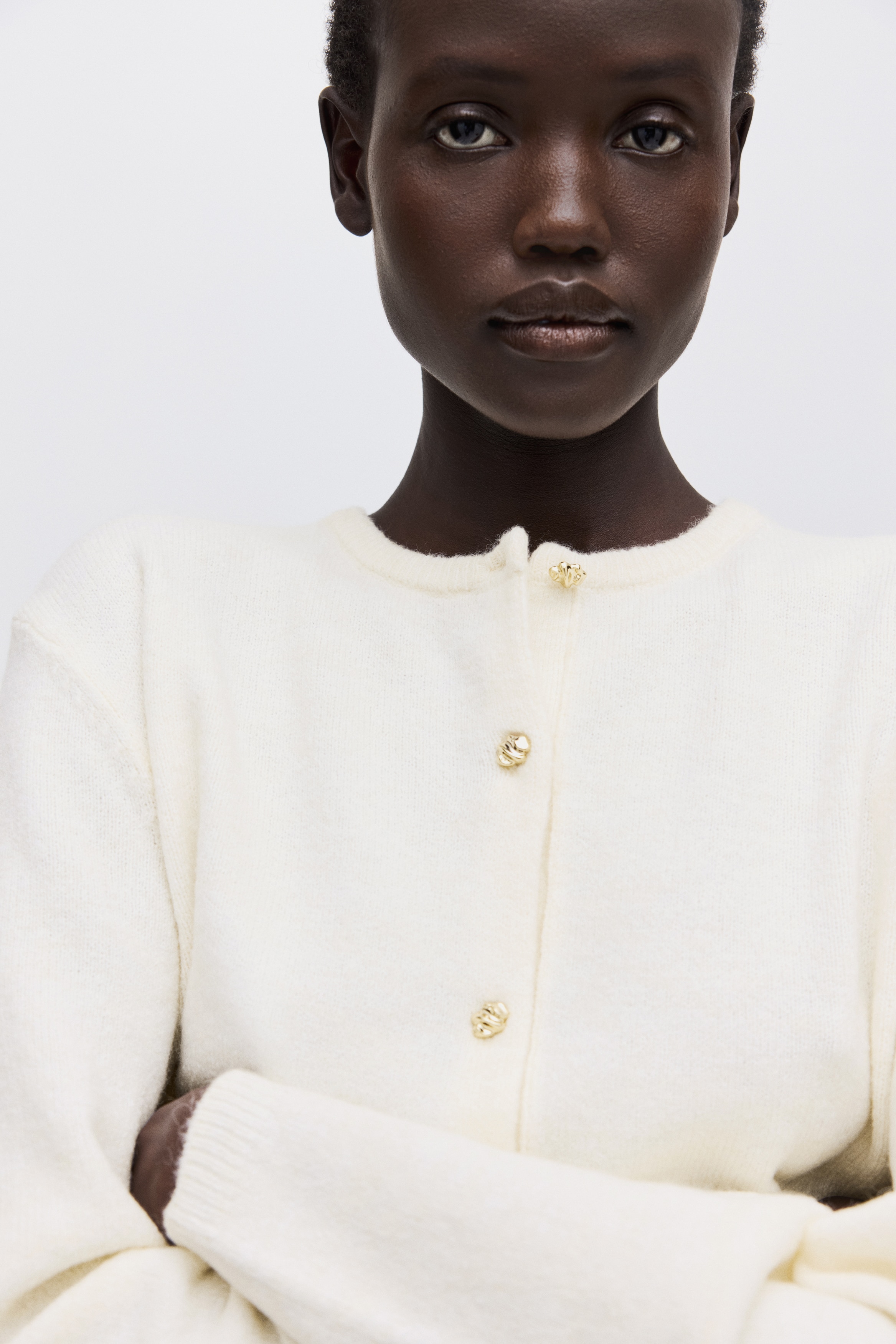 Fine-Knit Cardigan - Cream - Ladies | H&M US