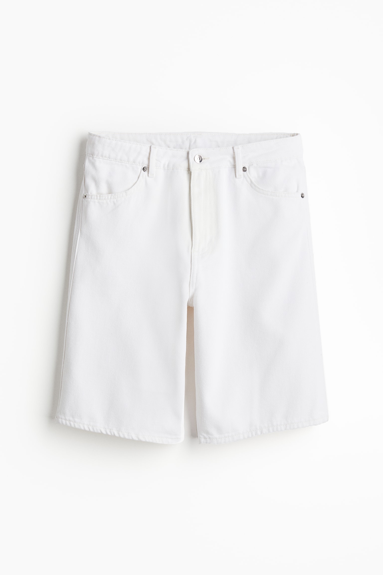 Bermuda Low Denim shorts - White/Black/Light denim blue - 2