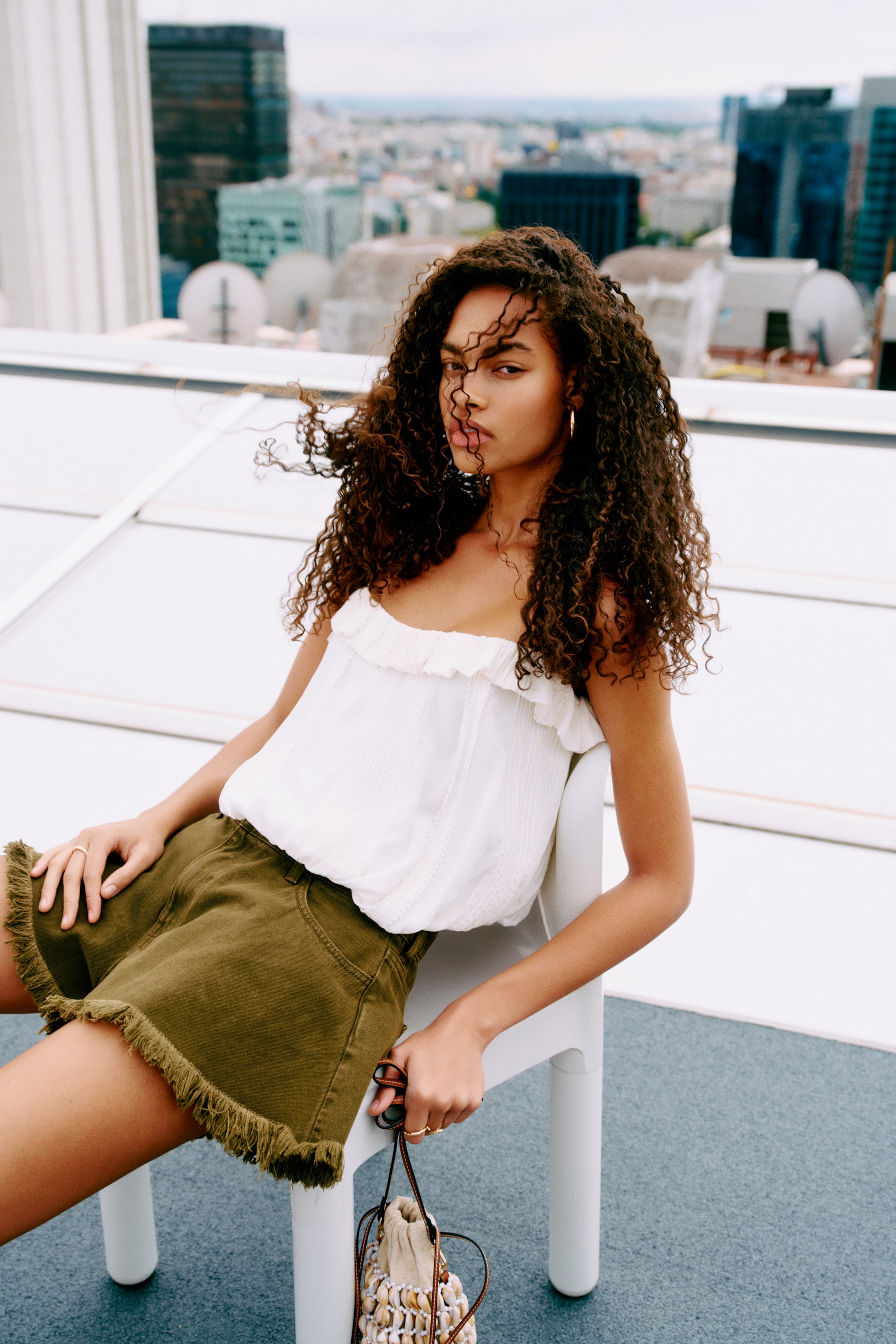 Frayed Denim Shorts