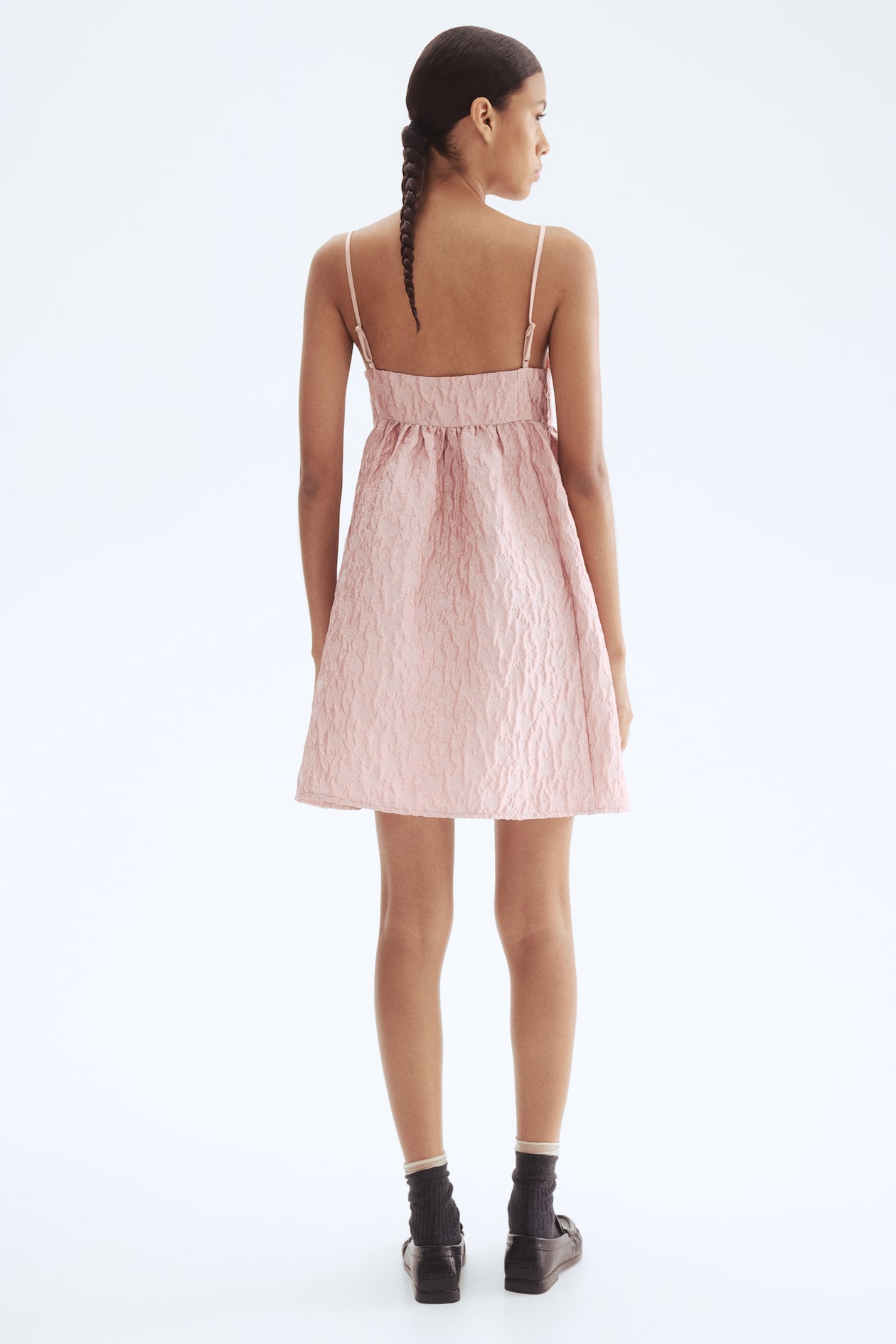 Jacquard-Weave Strappy Dress - image 3