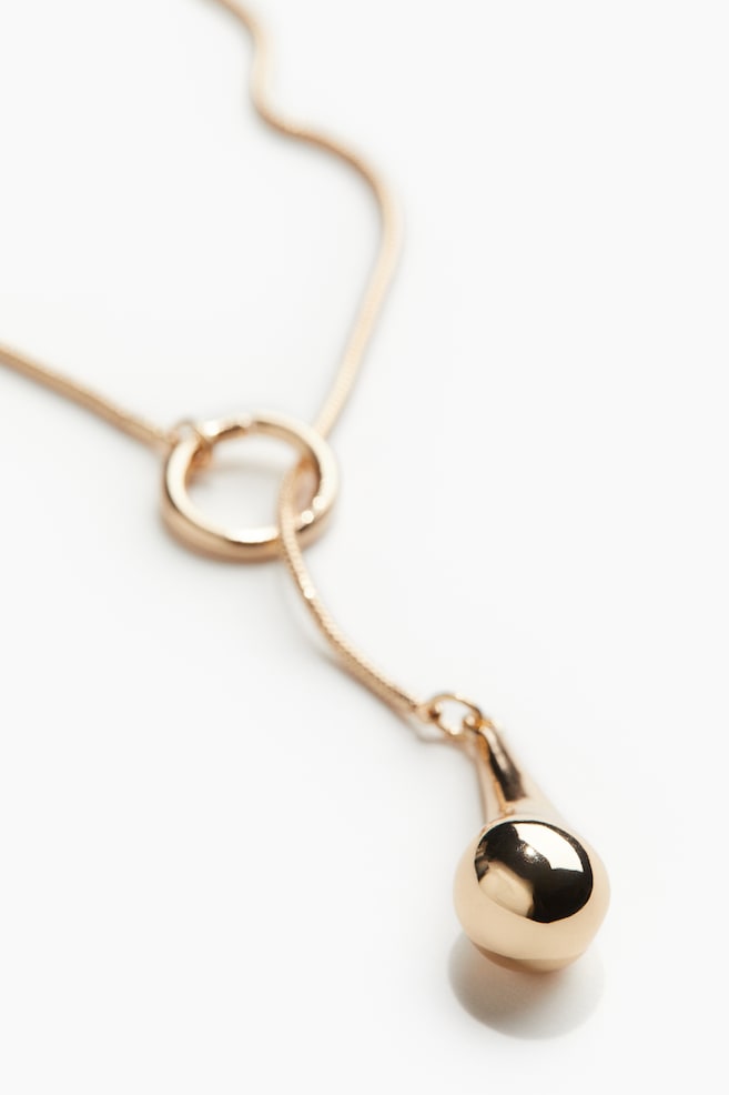 Lariat necklace - Gold-coloured - 1