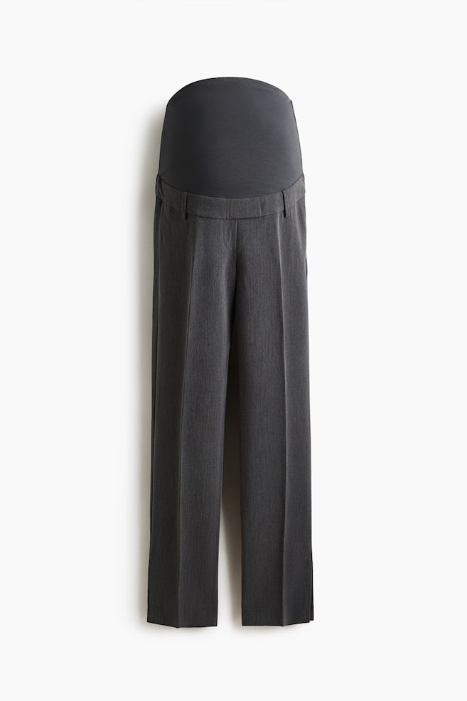 MAMA Slit-Hem Pants - Dark gray/Black - 1