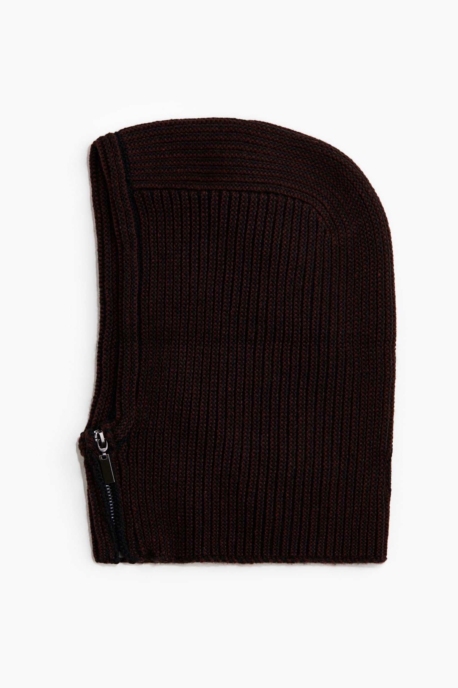 Zip-detail balaclava - Café oscuro/Gris jaspeado oscuro