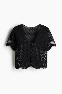 Strandtopp med virkad look