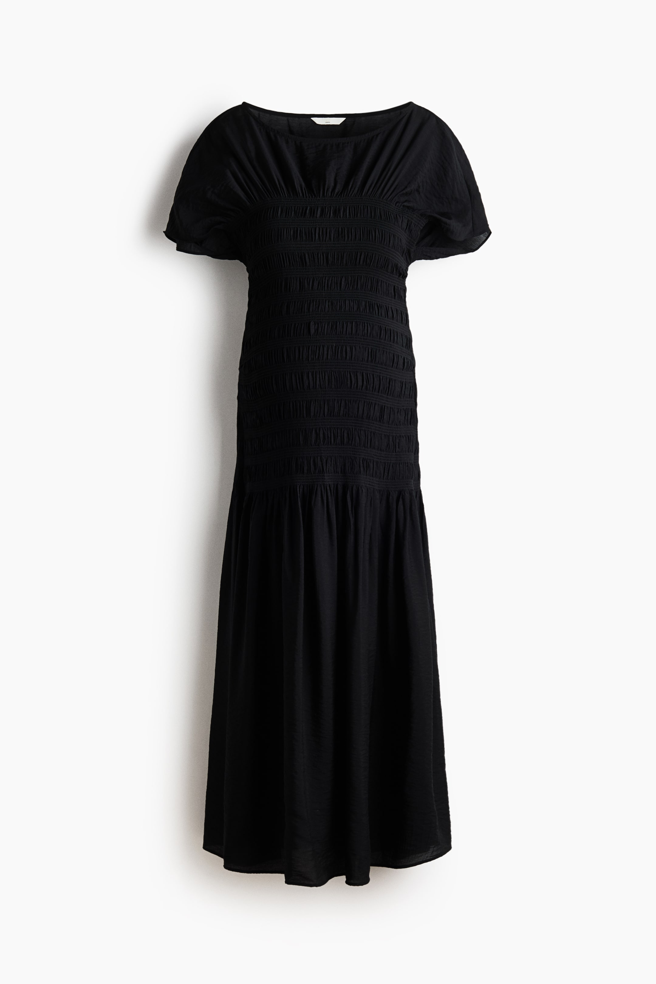 View larger image: MAMA Smocked-Detail Dress - Black - Ladies | H&M US 1