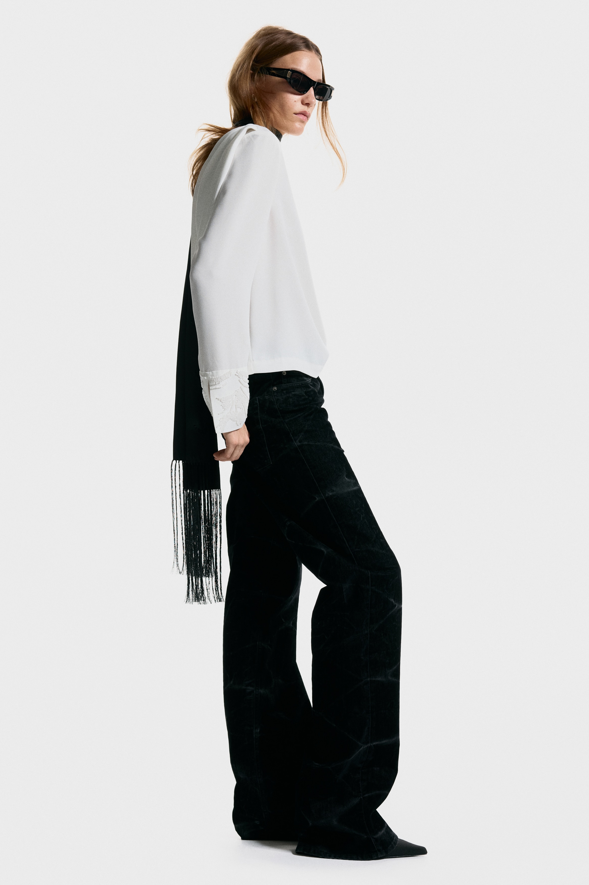 Flocked jeans