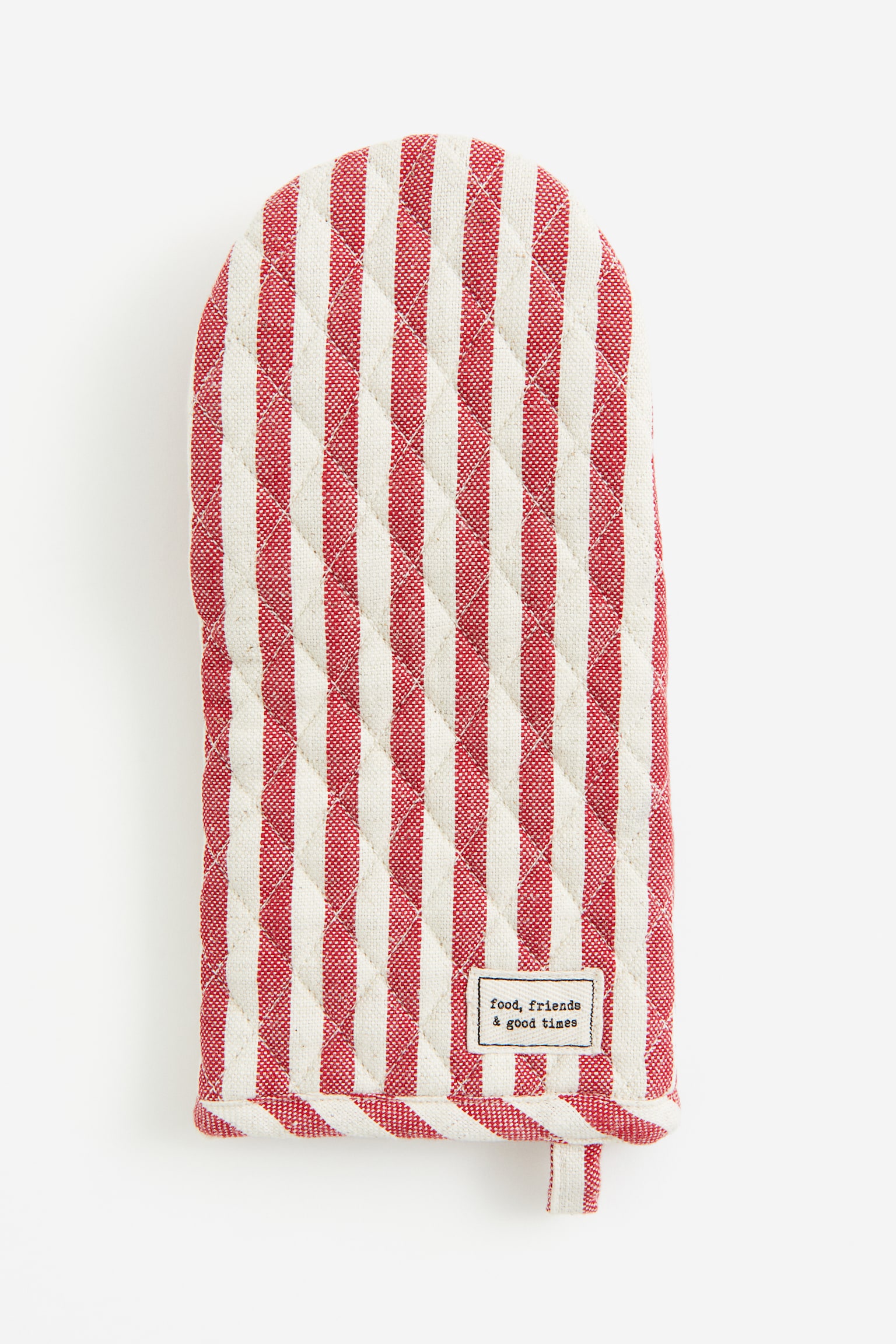 Striped oven glove - Red/Striped/Dark grey/Natural white/Light beige/White/Light yellow/Striped - 1