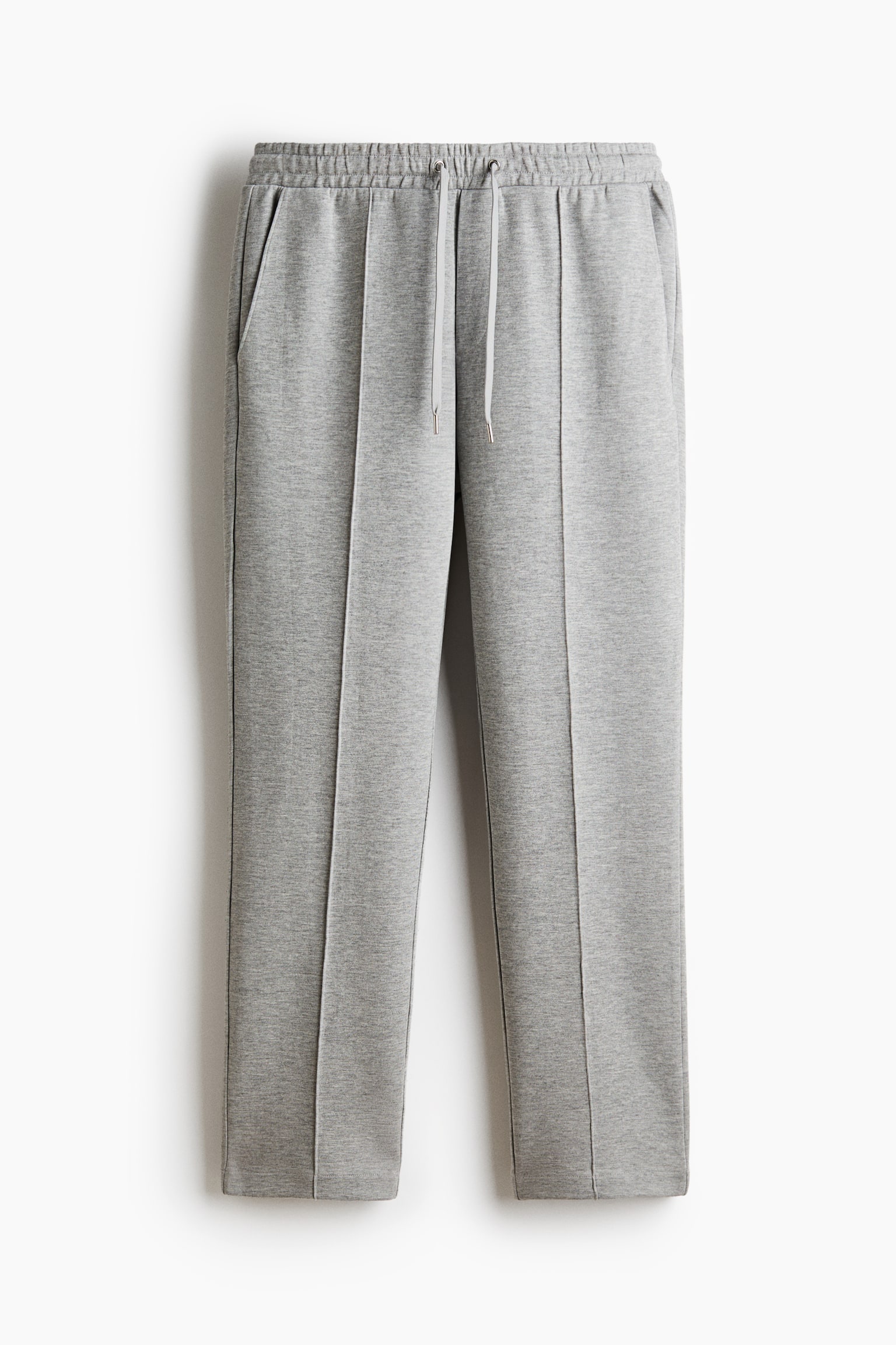 Pantalon jogger Regular Fit en interlock - Gris clair chiné/Noir/Crème/Vert kaki foncé - 1