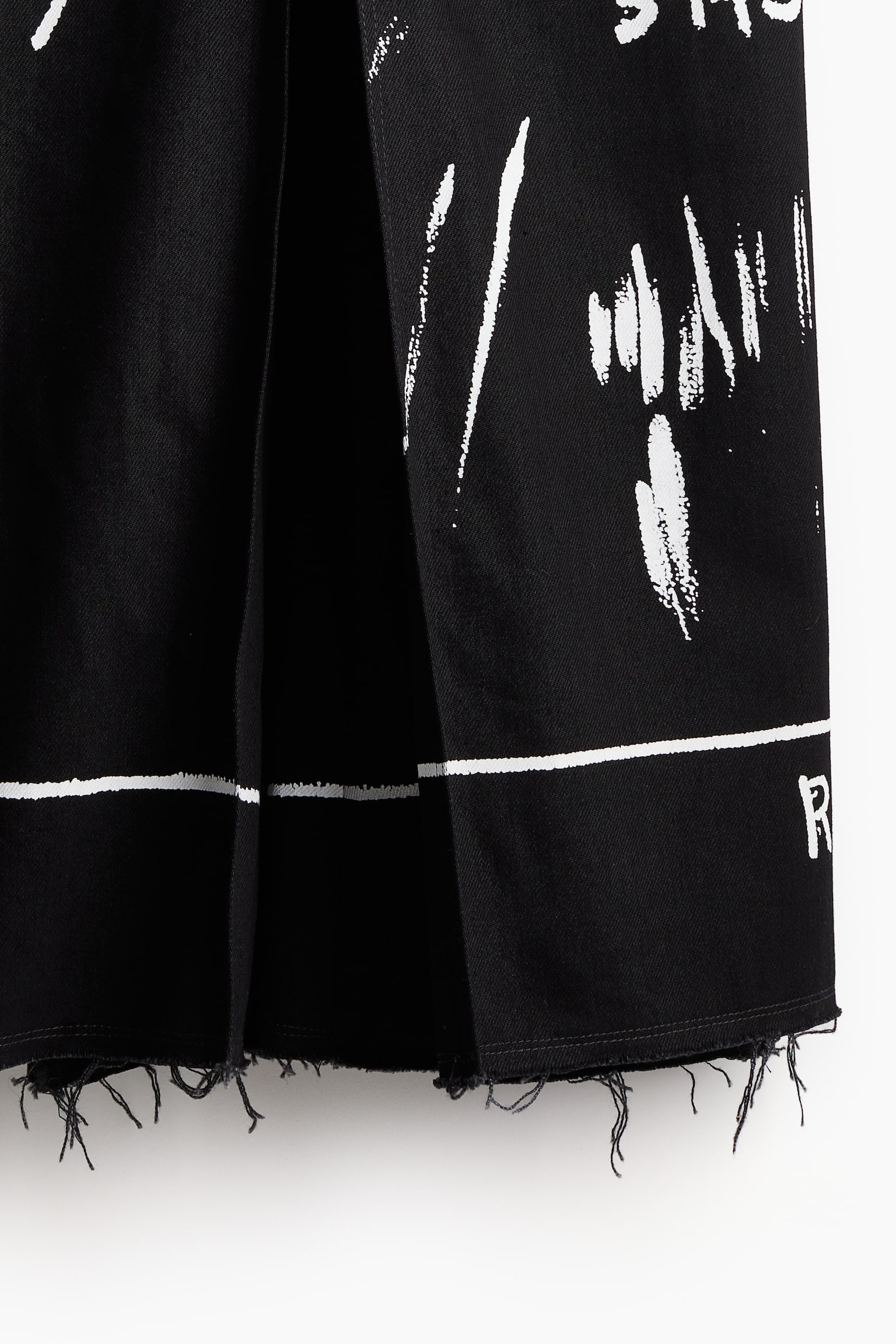 Long denim corset dress - Black/Basquiat - 3