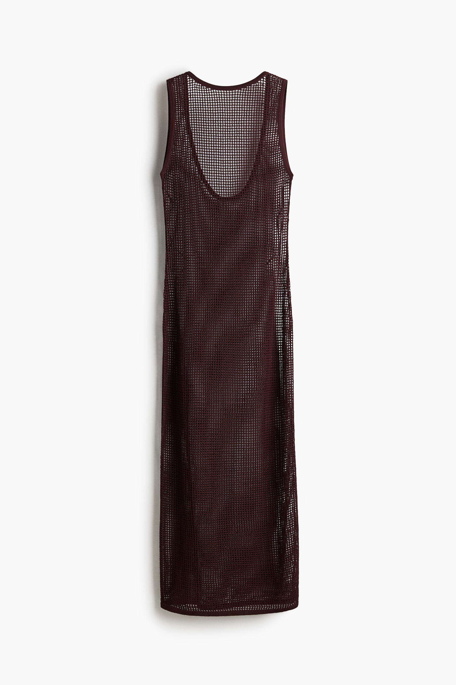 Net Beach Dress - Burgundy - 2