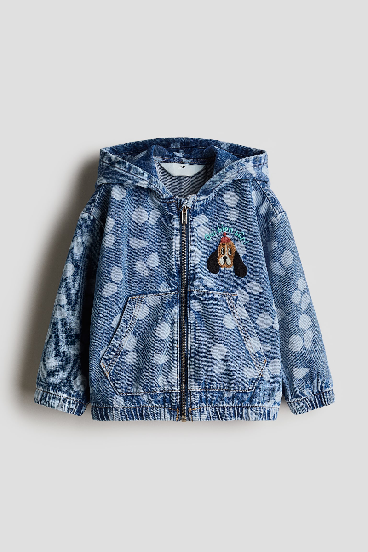 Hooded denim jacket - Denim blue/Oui bien sûr - 1