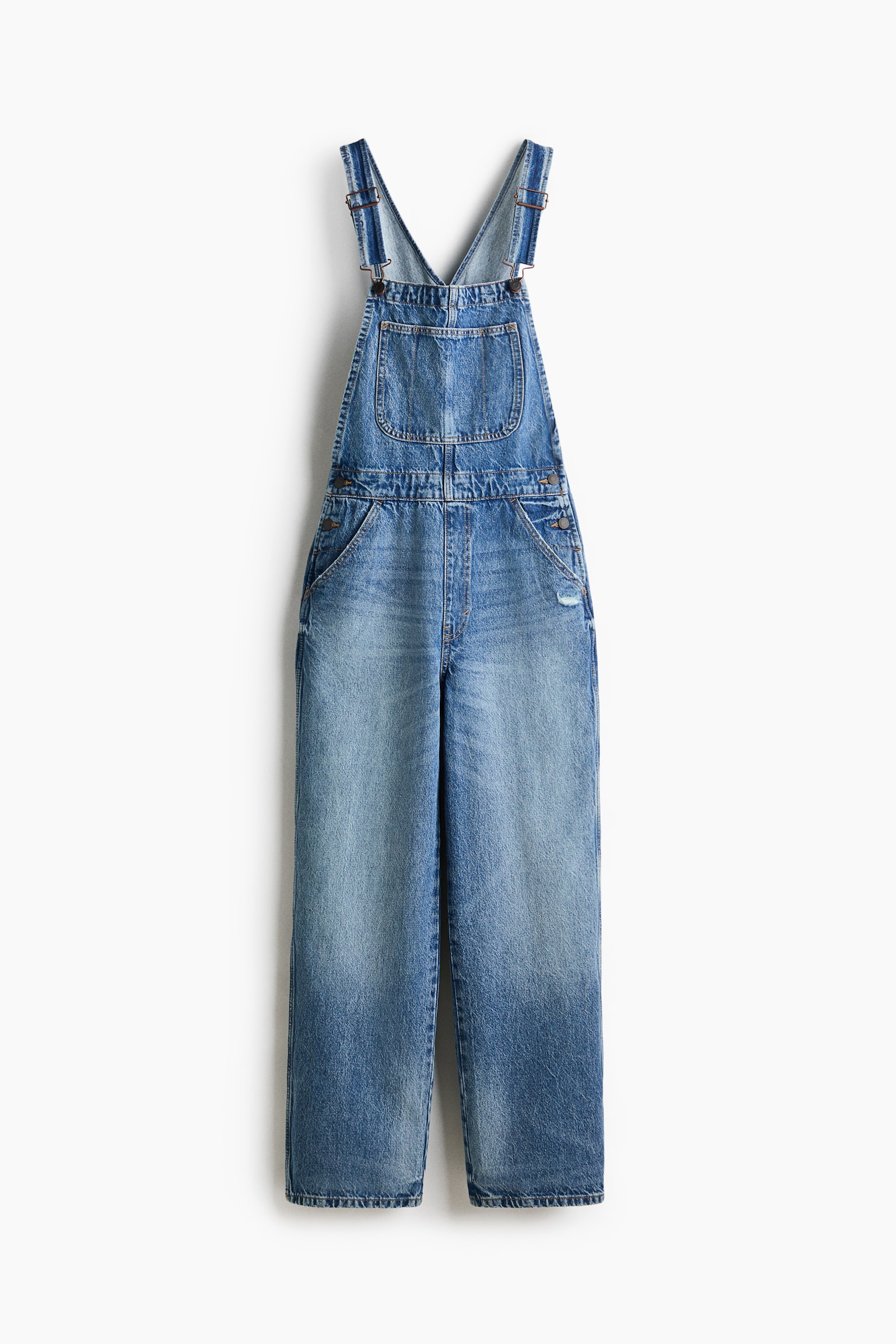 Cotton denim dungarees - Light denim blue - 2
