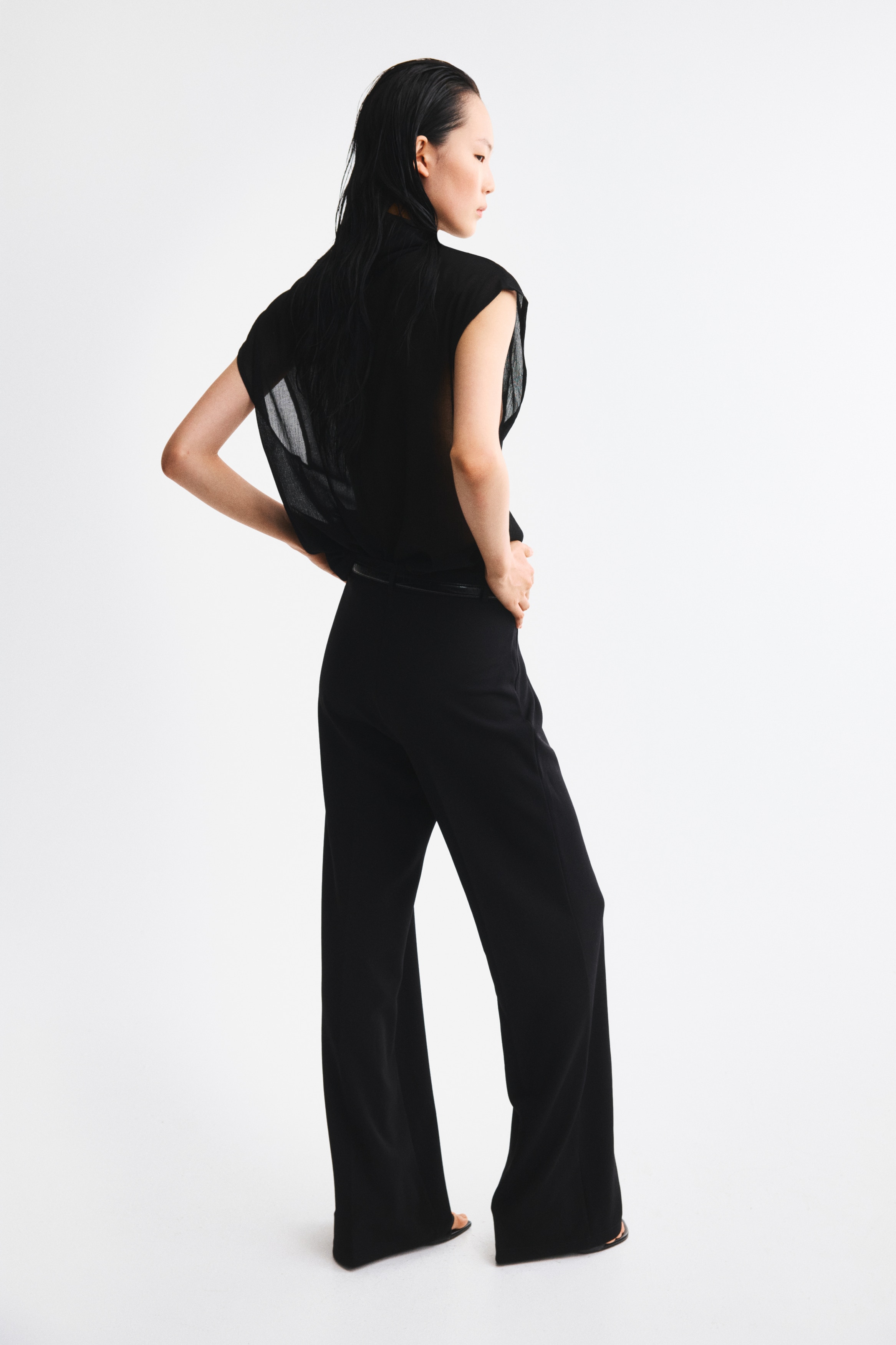 women's black dress pants straight leg Freedom Flex for Tall Women in 10 / Extra Tall / Black unbroken line SIZE Lee Women's Petite Relaxed Fit
