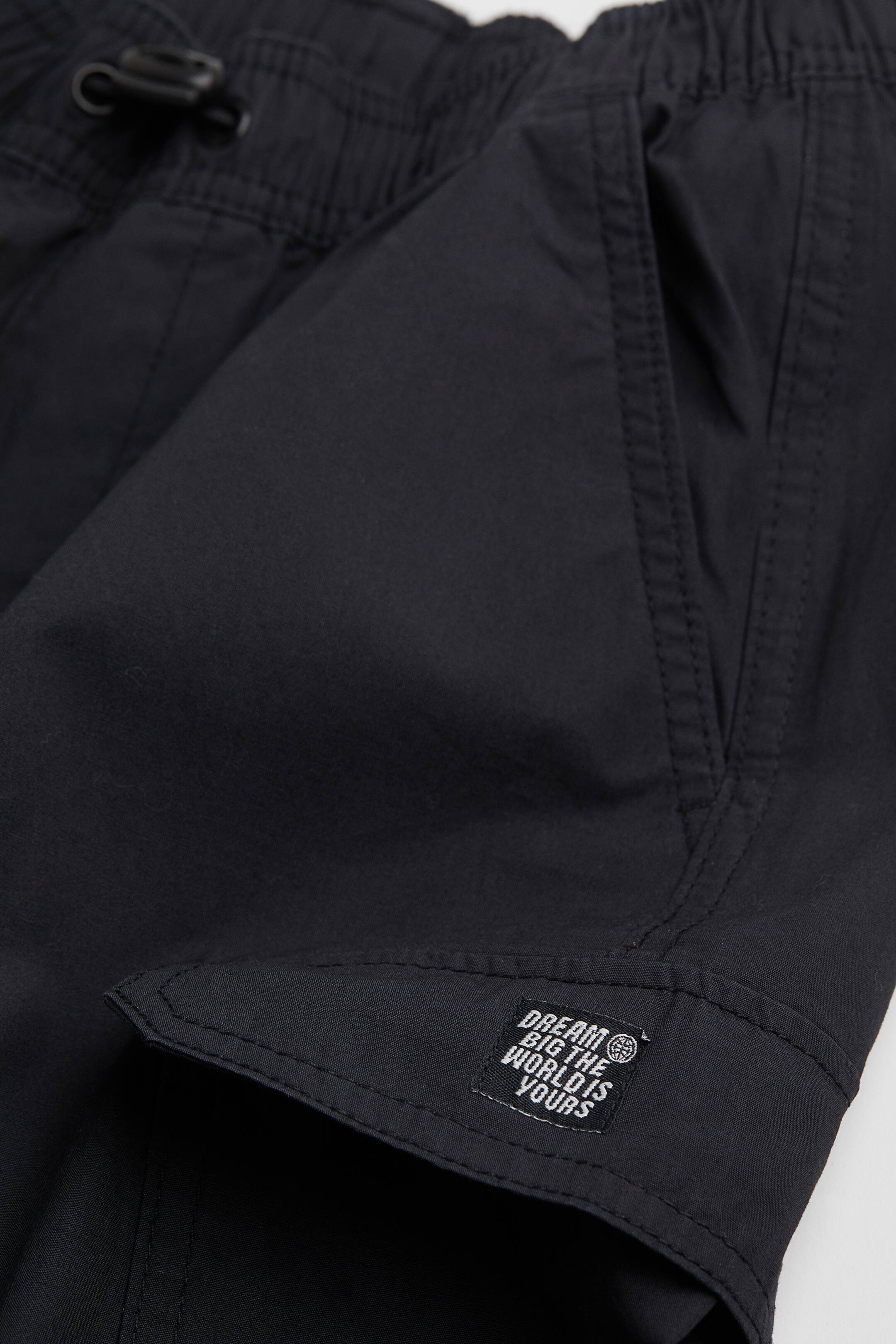 View larger image: Cotton cargo joggers - Black - Kids | H&M IN 2