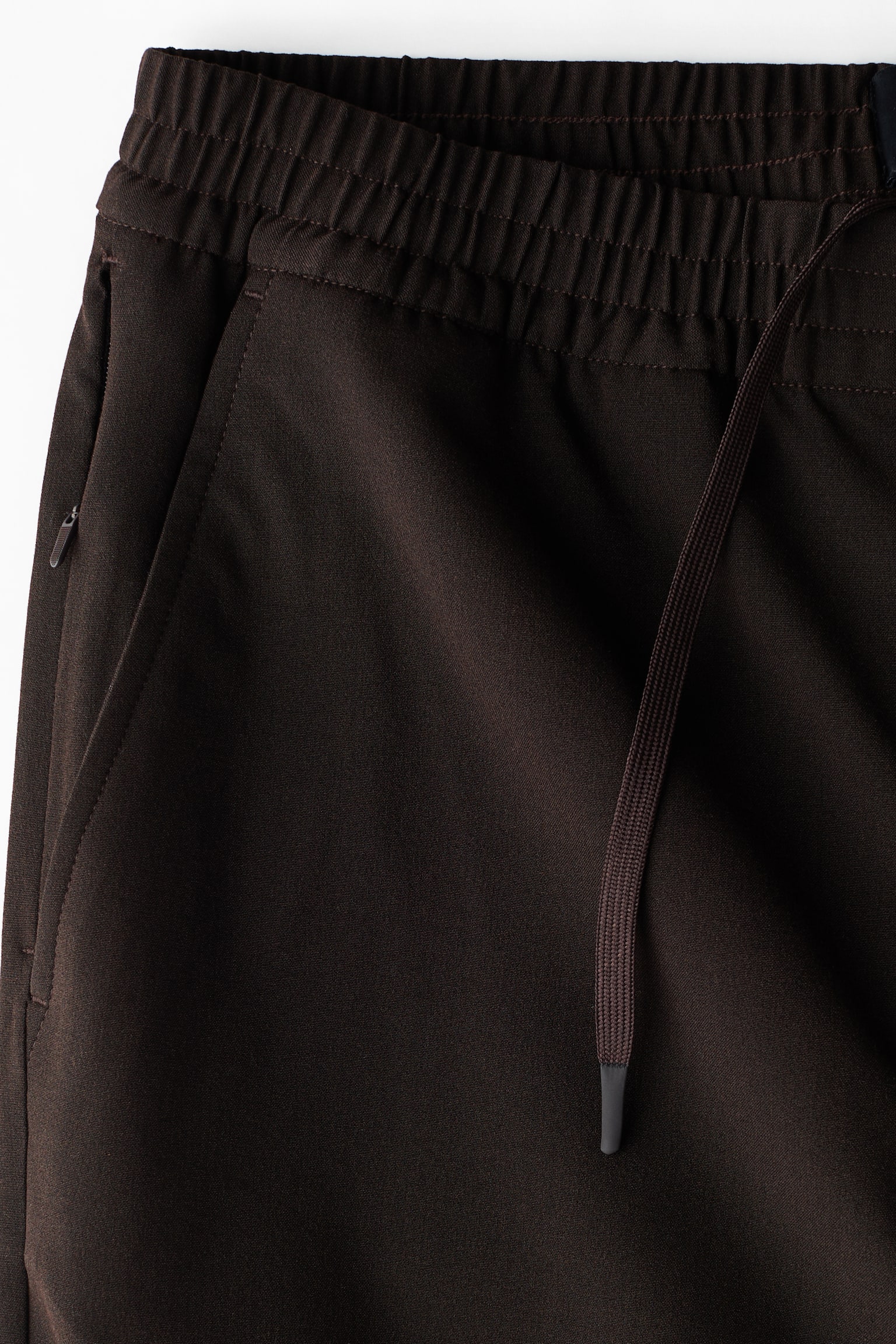 Wijde four-way stretch pull-on broek - Donkerbruin/Zwart - 3