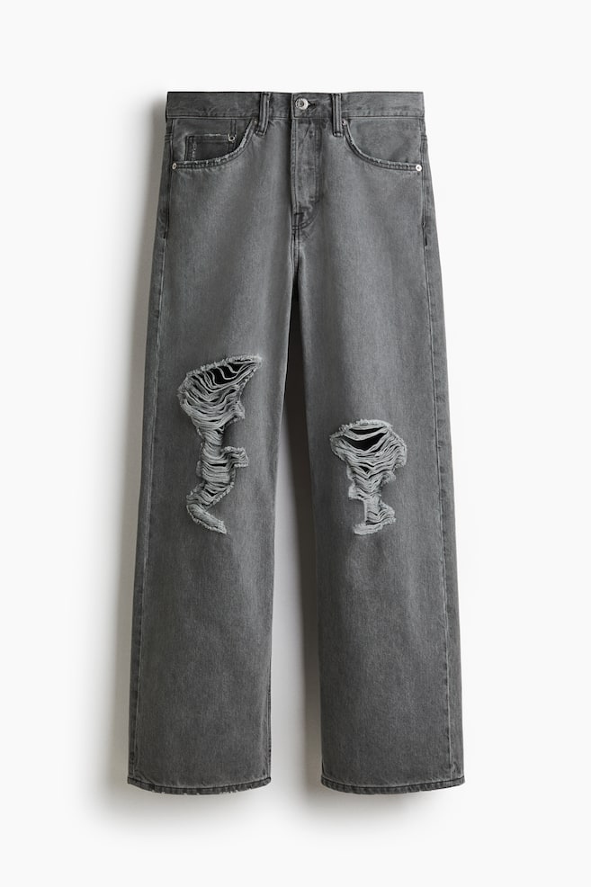 Loose-Fit Jeans - Vintage gray/Light denim blue/Beige - 1