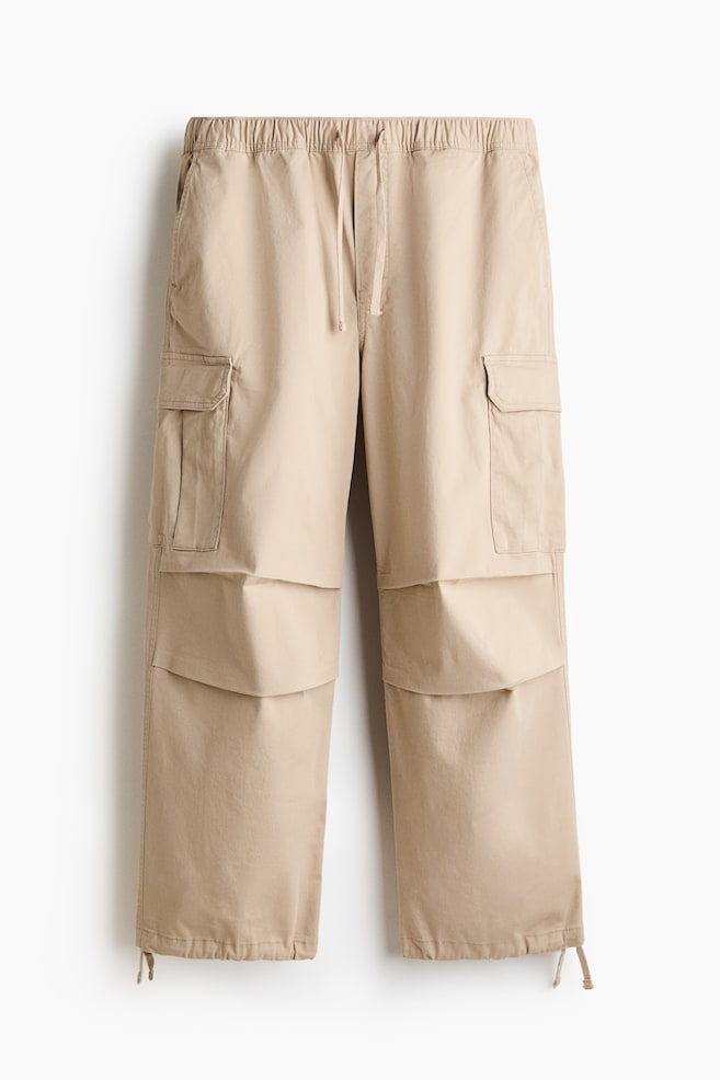 Loose-Fit Cargo Pants - Light beige/Dark taupe/Black/Cream - 1