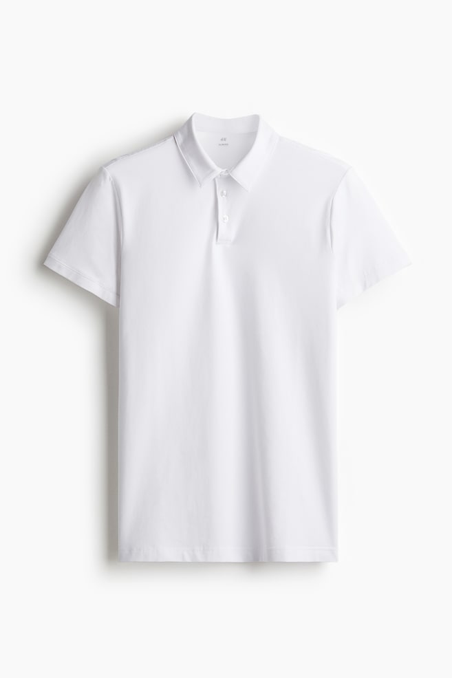 Slim Fit Polo Shirt - White/Orange/Forest green/Purple/Light purple/Dark orange - 1