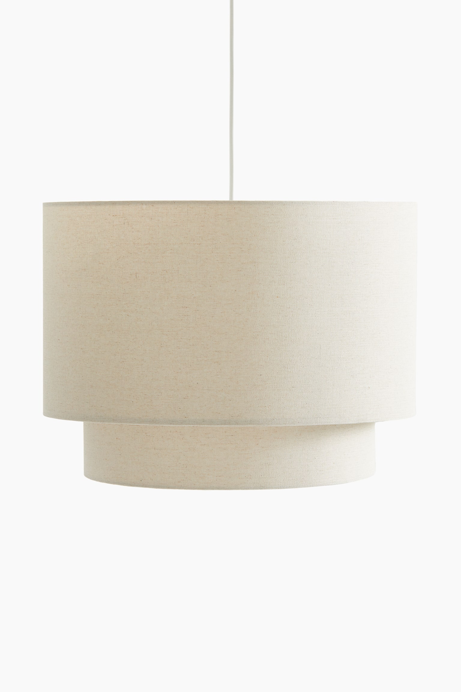 Fabric/metal pendant light - Light beige - 1