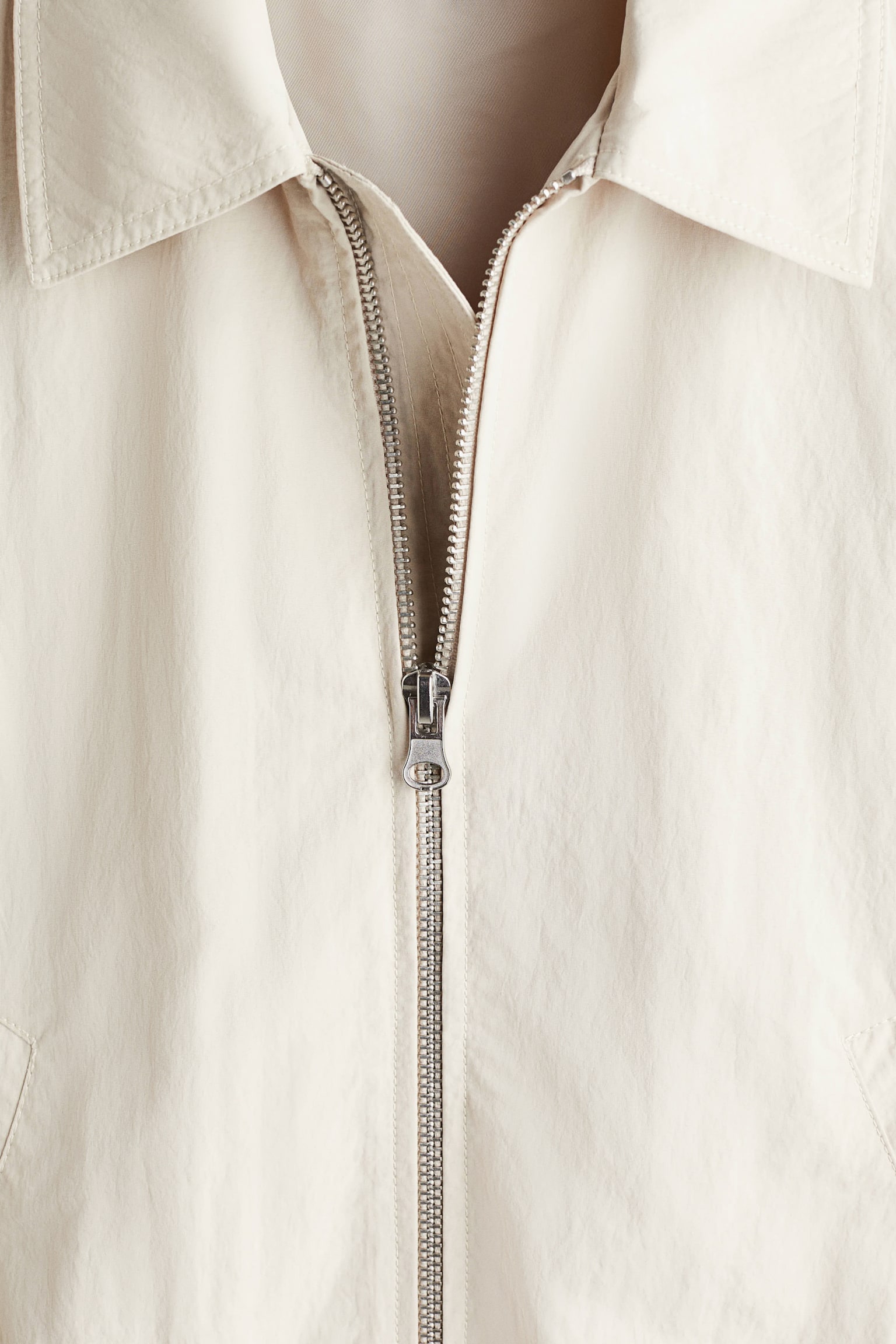 Áo khoác bomber có lá cổ - Màu be/Màu xám đậm - 3