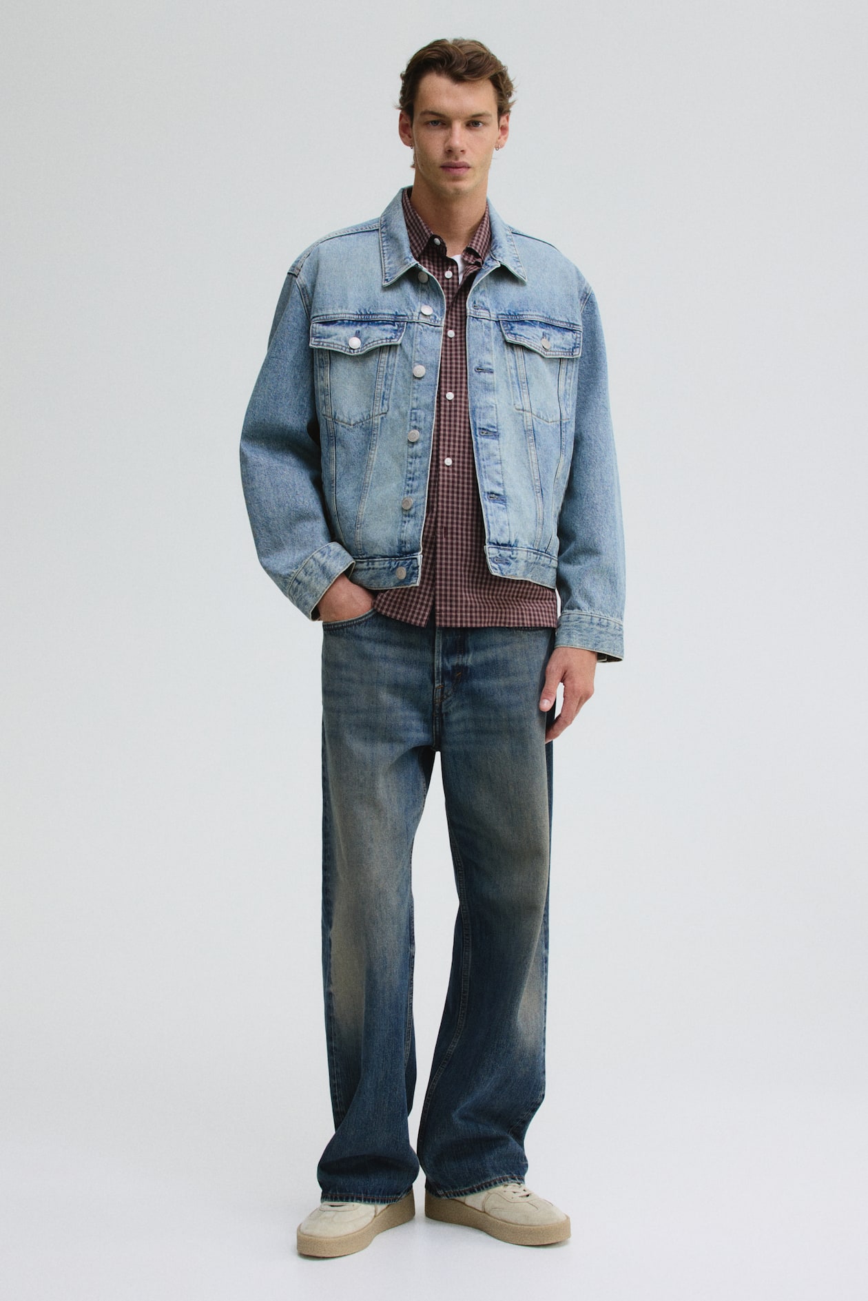 デニムトラッカージャケット - デニムブルー - Men | H&M JP