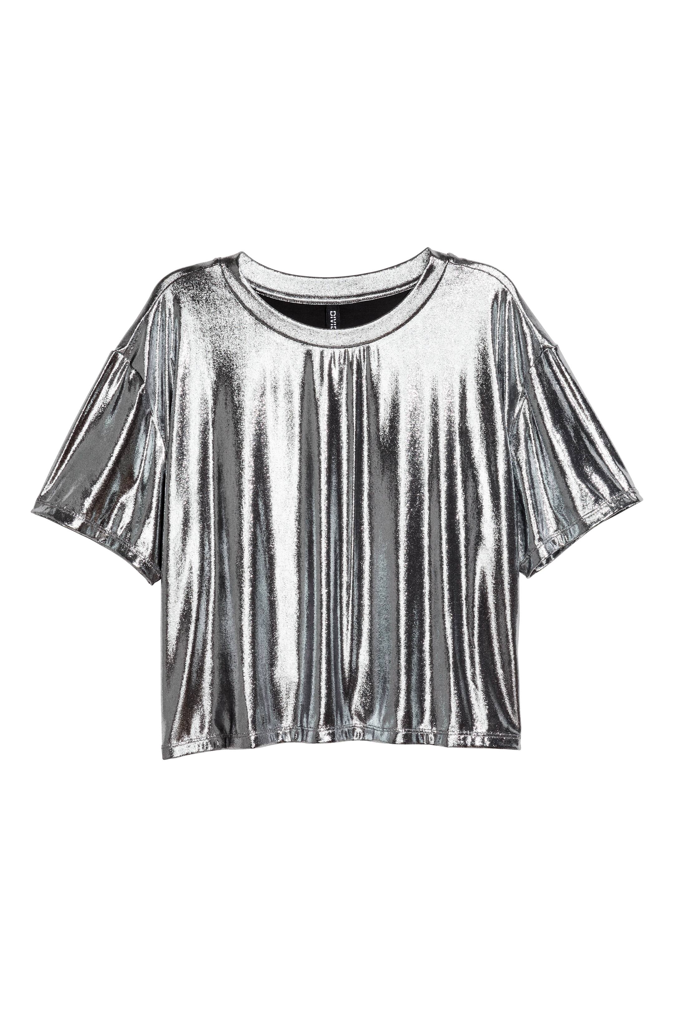 View larger image: Metallic top - Silver - Ladies | H&M GB 1