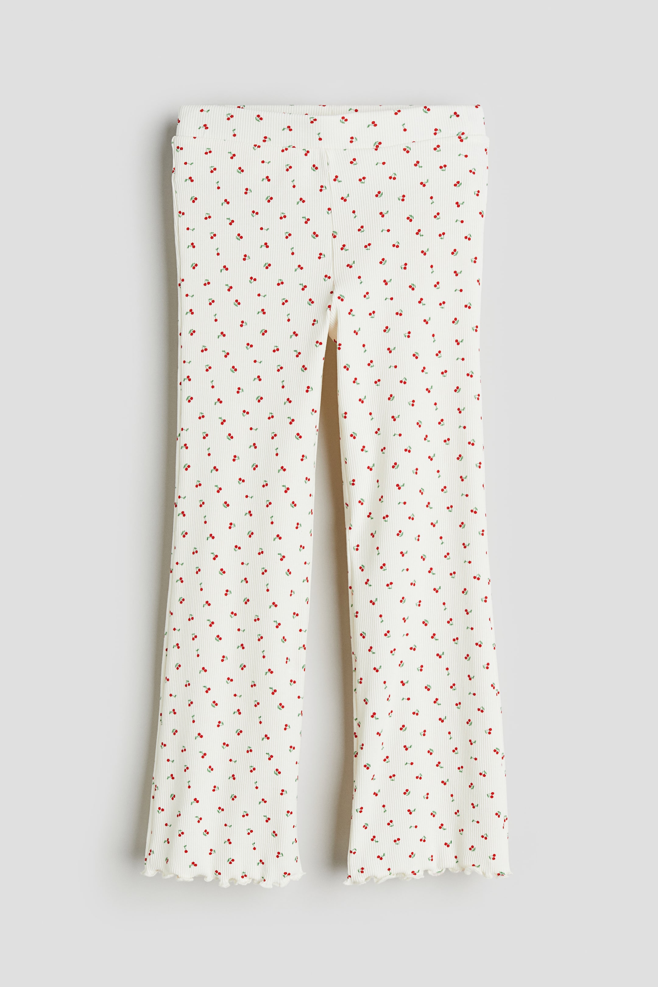 View larger image: Flared Leggings - White/Cherries - Kids | H&M AU 1
