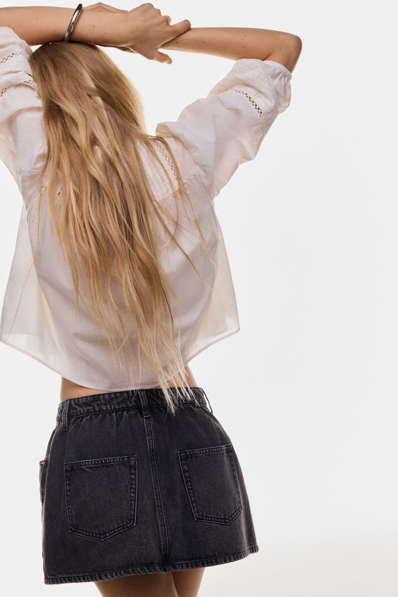 Denim Mini Skirt With Black Jean Skirt Outfit Home Denim Skirts