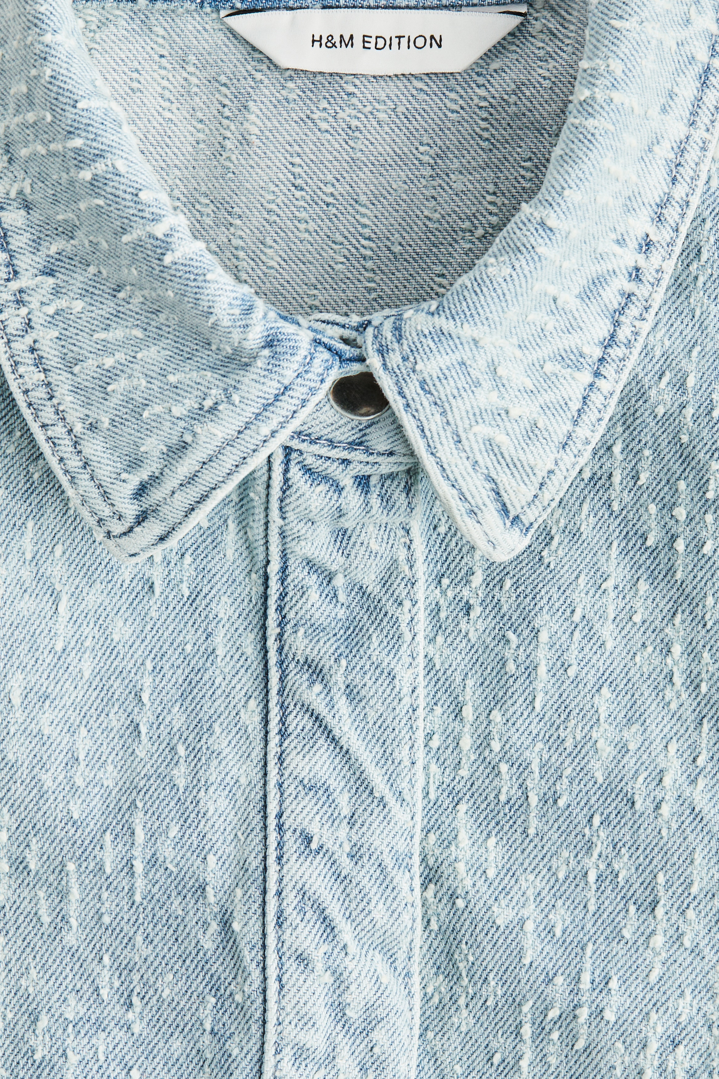 Bouclé denim shirt