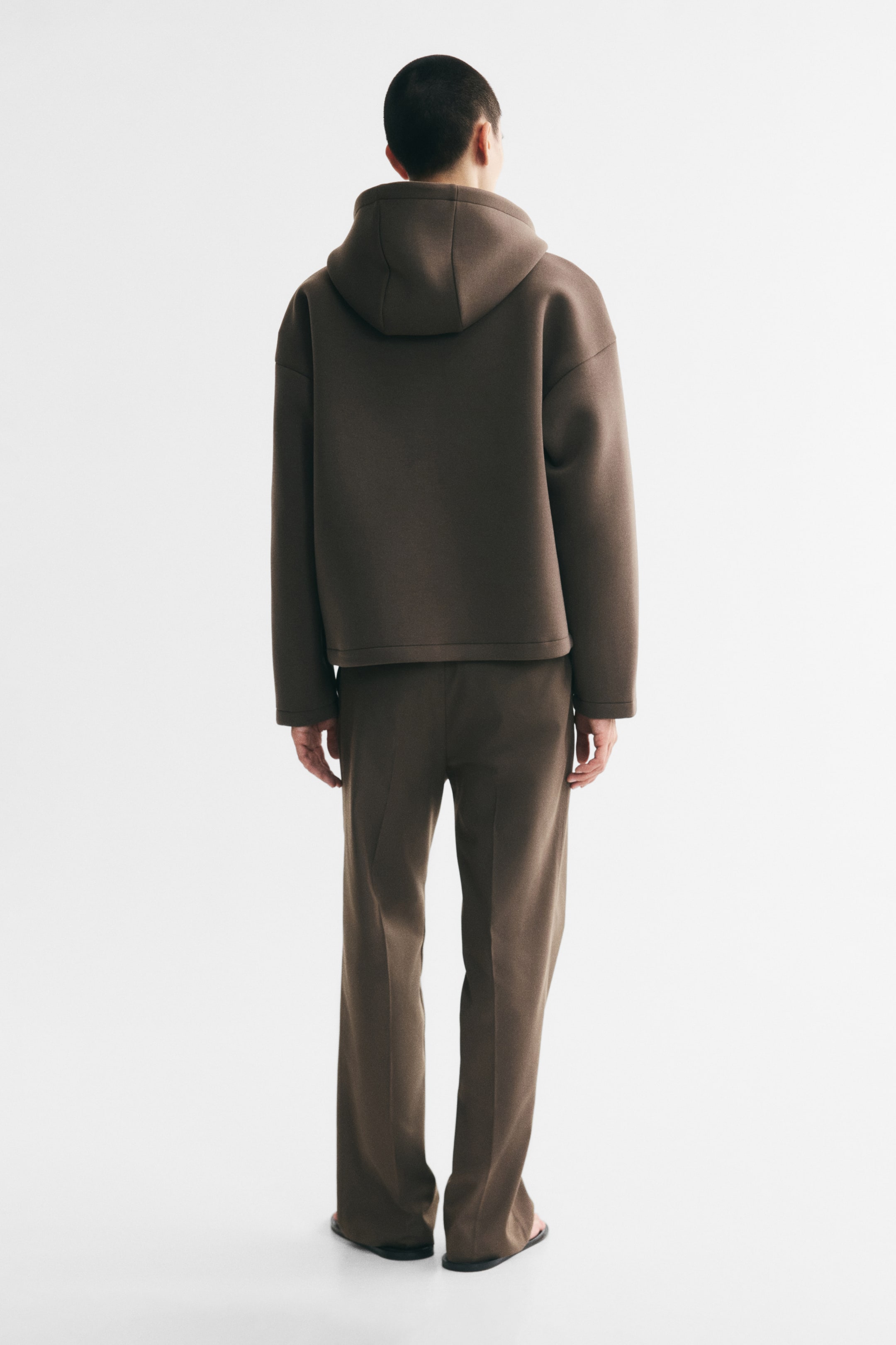 Oversized Scuba Hooded Jacket
