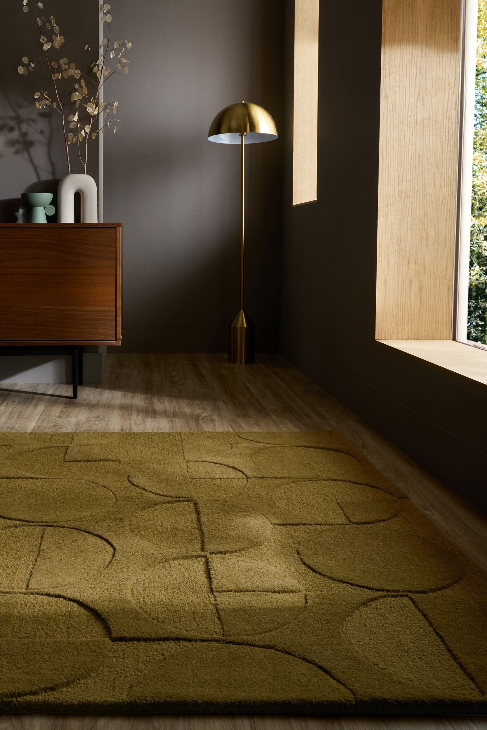 Alfombra De Lana Gigi Con Diseño GeométricoAuxiliar