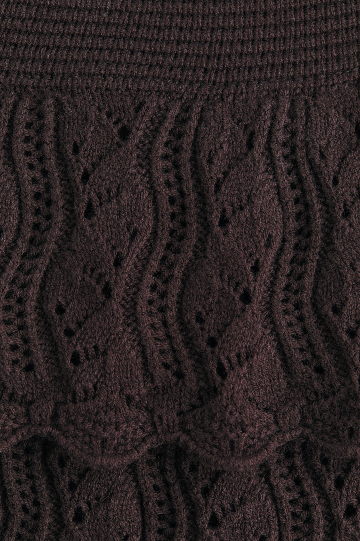 Crochet-Look Tiered Skirt